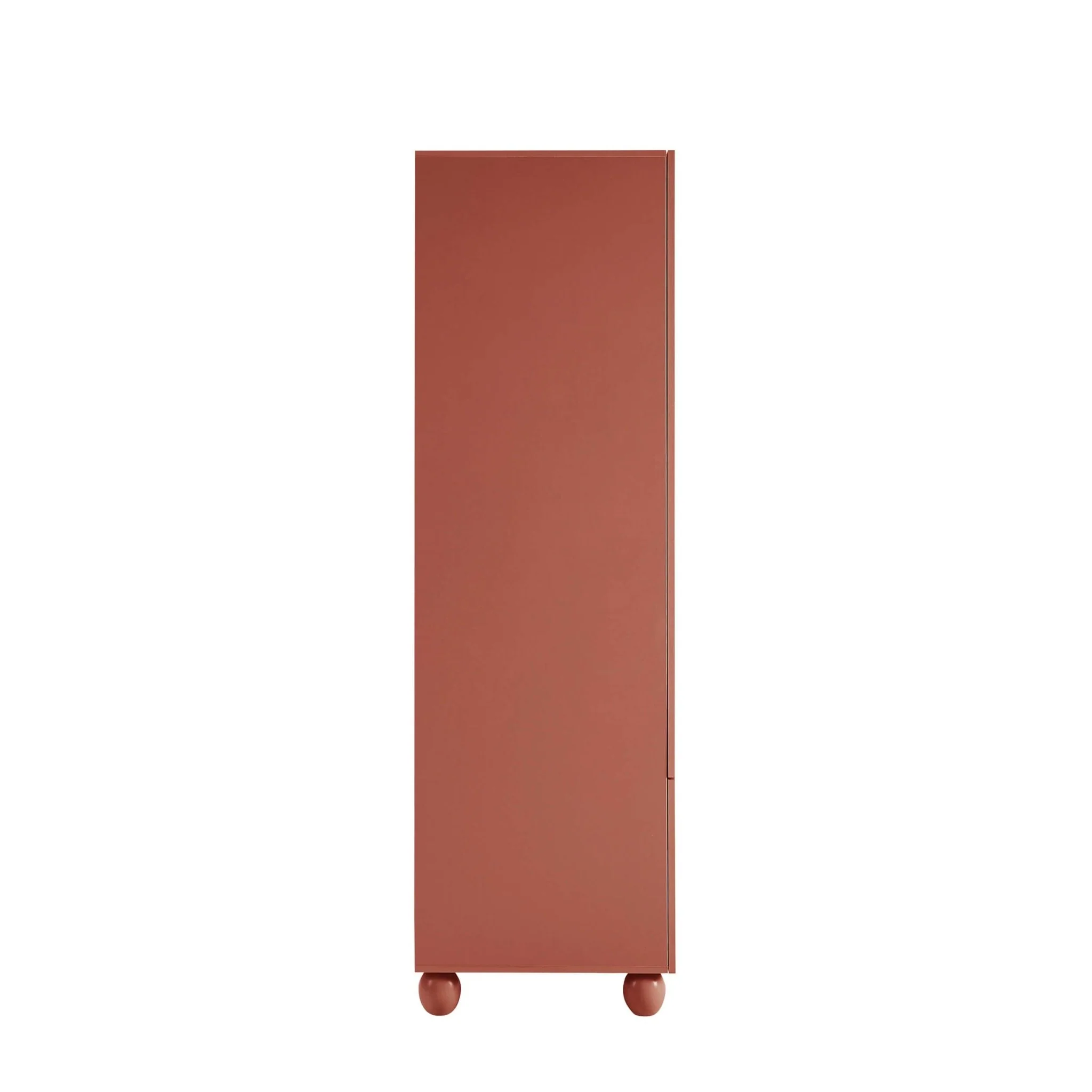 Rachel Arch Front 2 Door Wardrobe with Drawer - Terracotta - Image 6