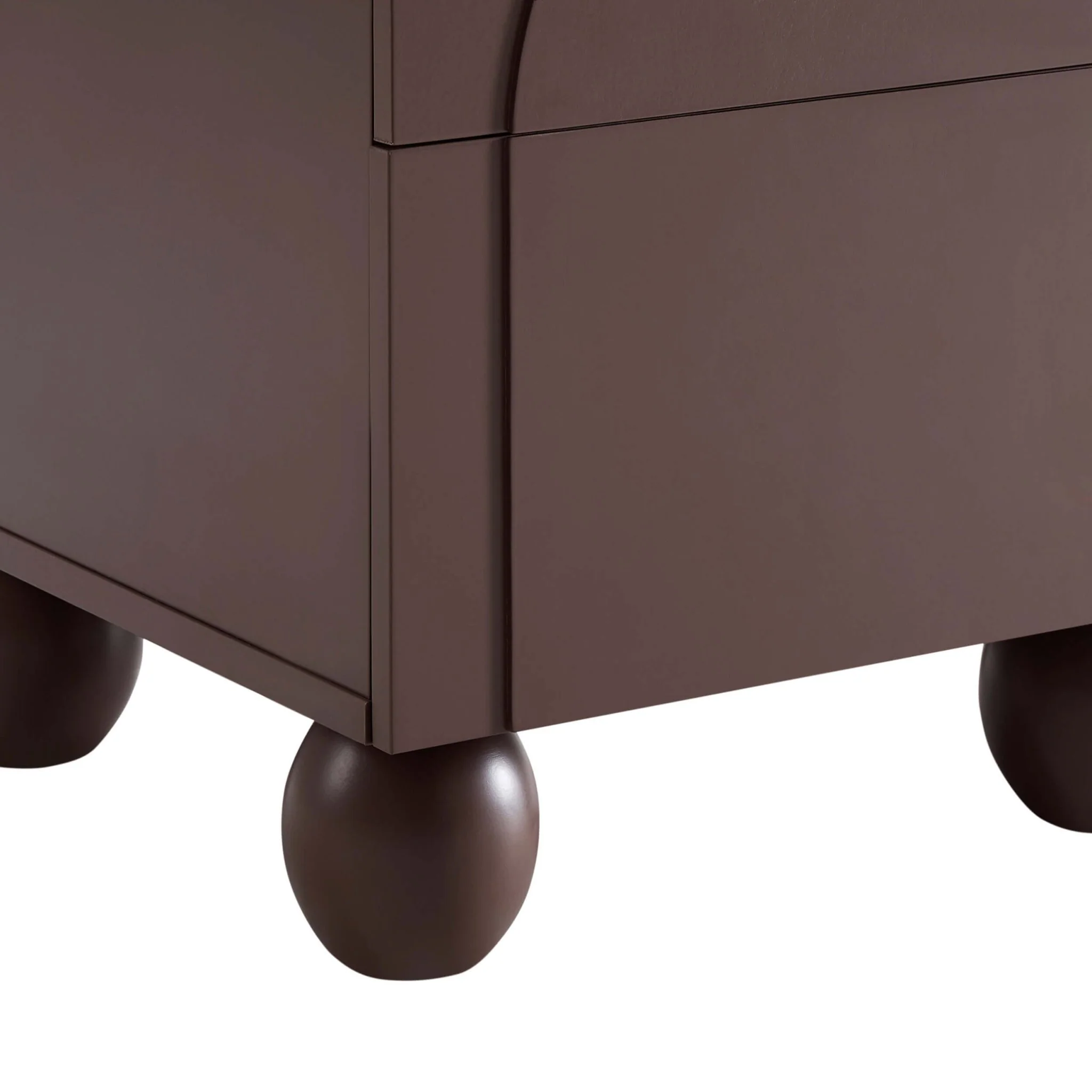 Rachel Arch Front 2 Drawer Bedside Table - Mocha - Image 8