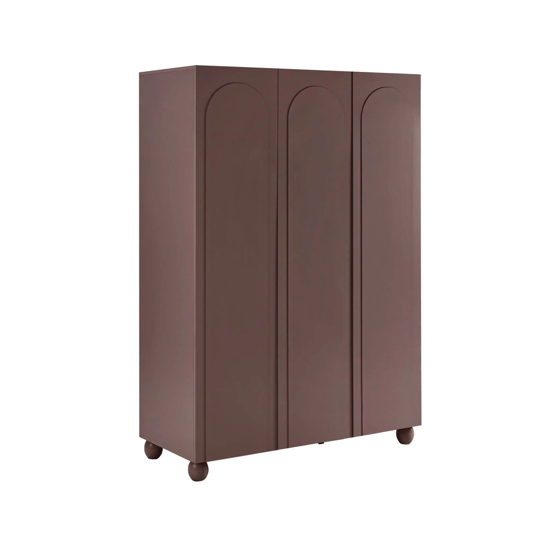 Rachel Arch Front 3 Door Wardrobe - Mocha - Image 4