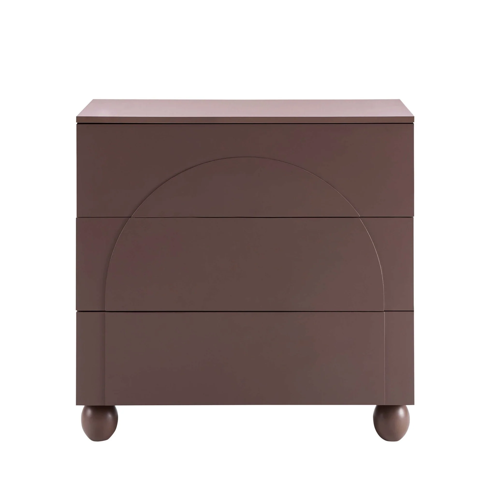 Rachel Arch Front 3 Drawer Chest - Mocha - Image 3