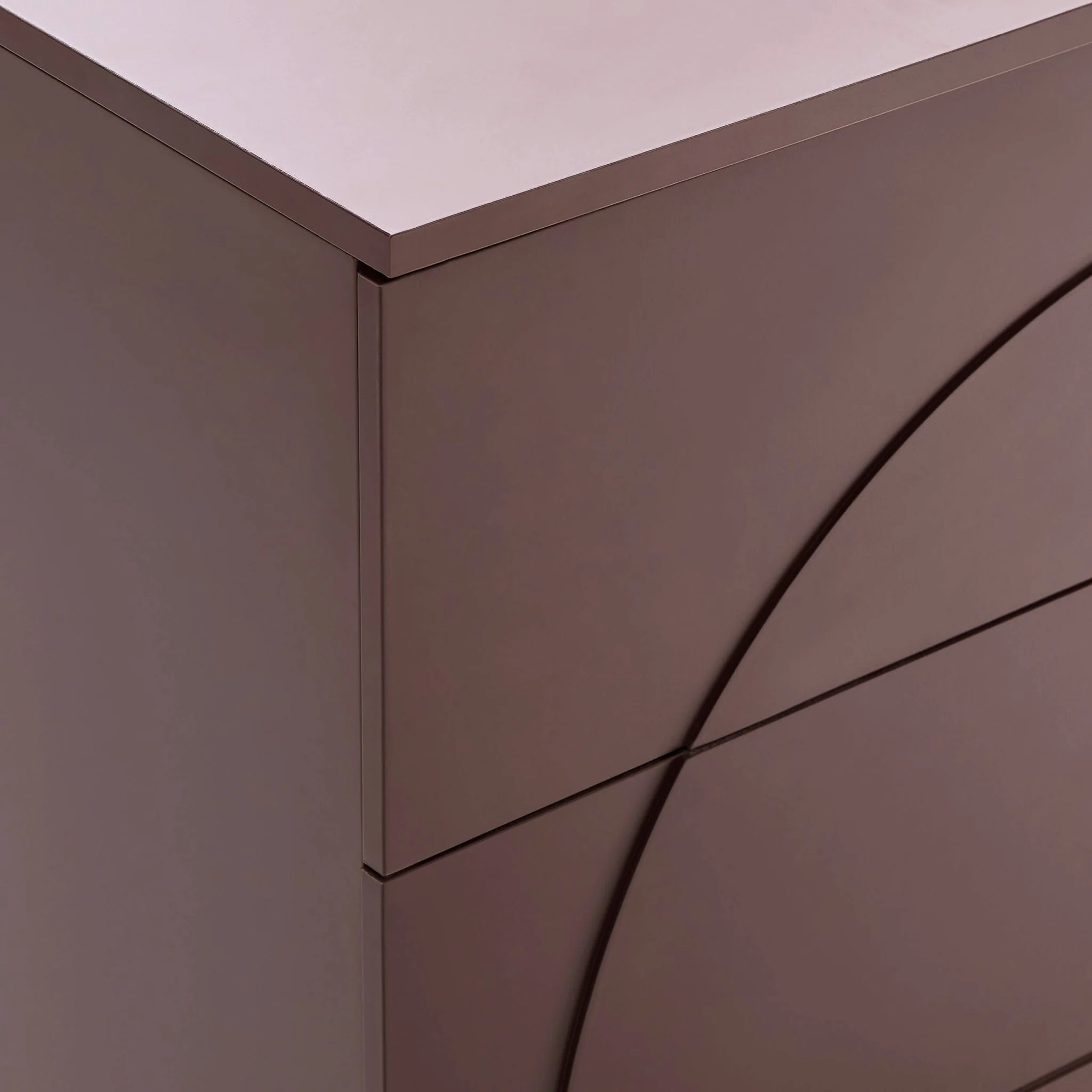 Rachel Arch Front 3 Drawer Chest - Mocha - Image 7