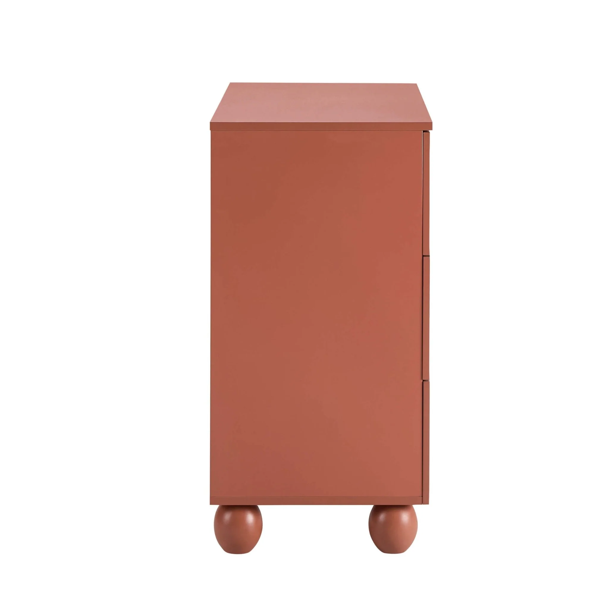 Rachel Arch Front 3 Drawer Chest - Terracotta - Image 6