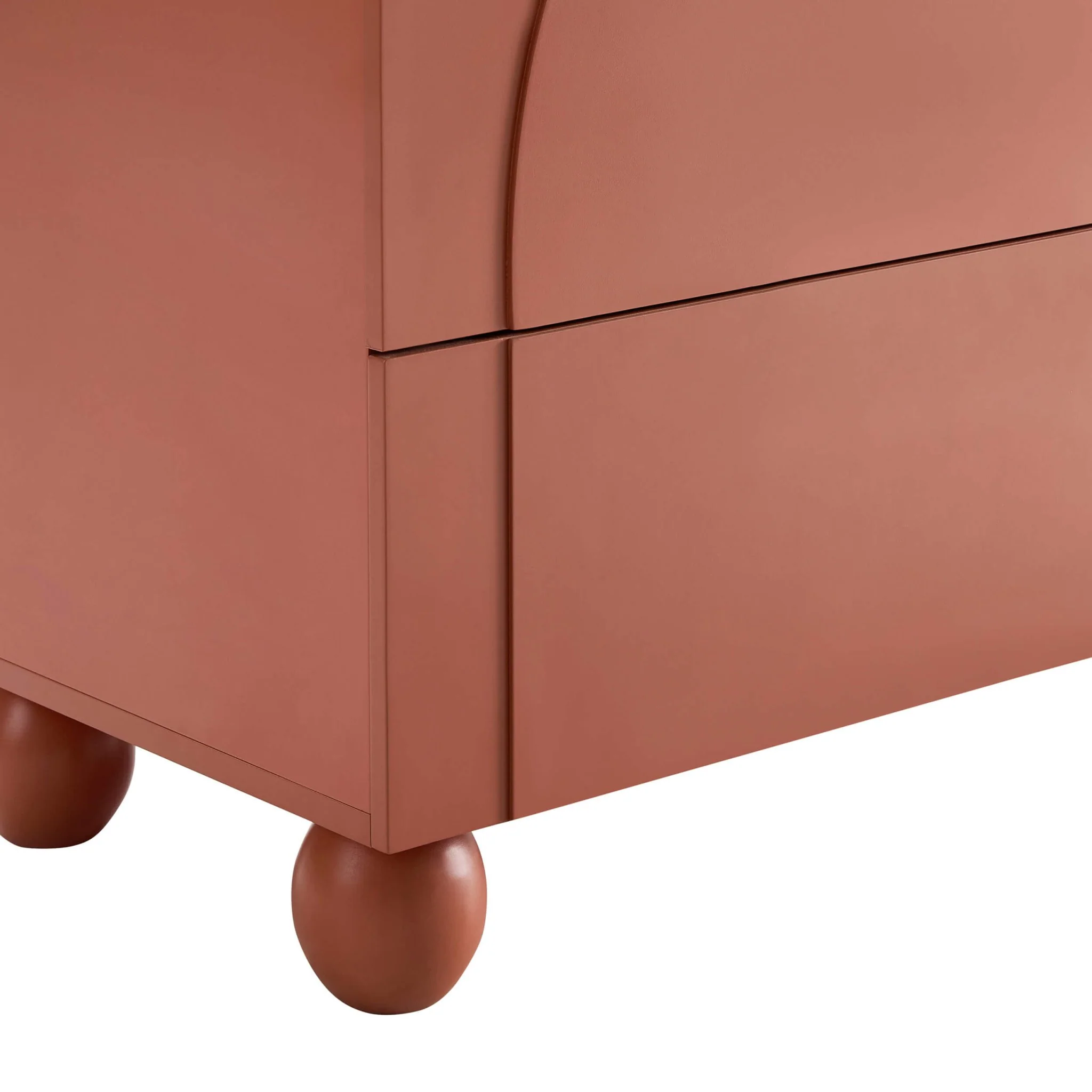 Rachel Arch Front 3 Drawer Chest - Terracotta - Image 8