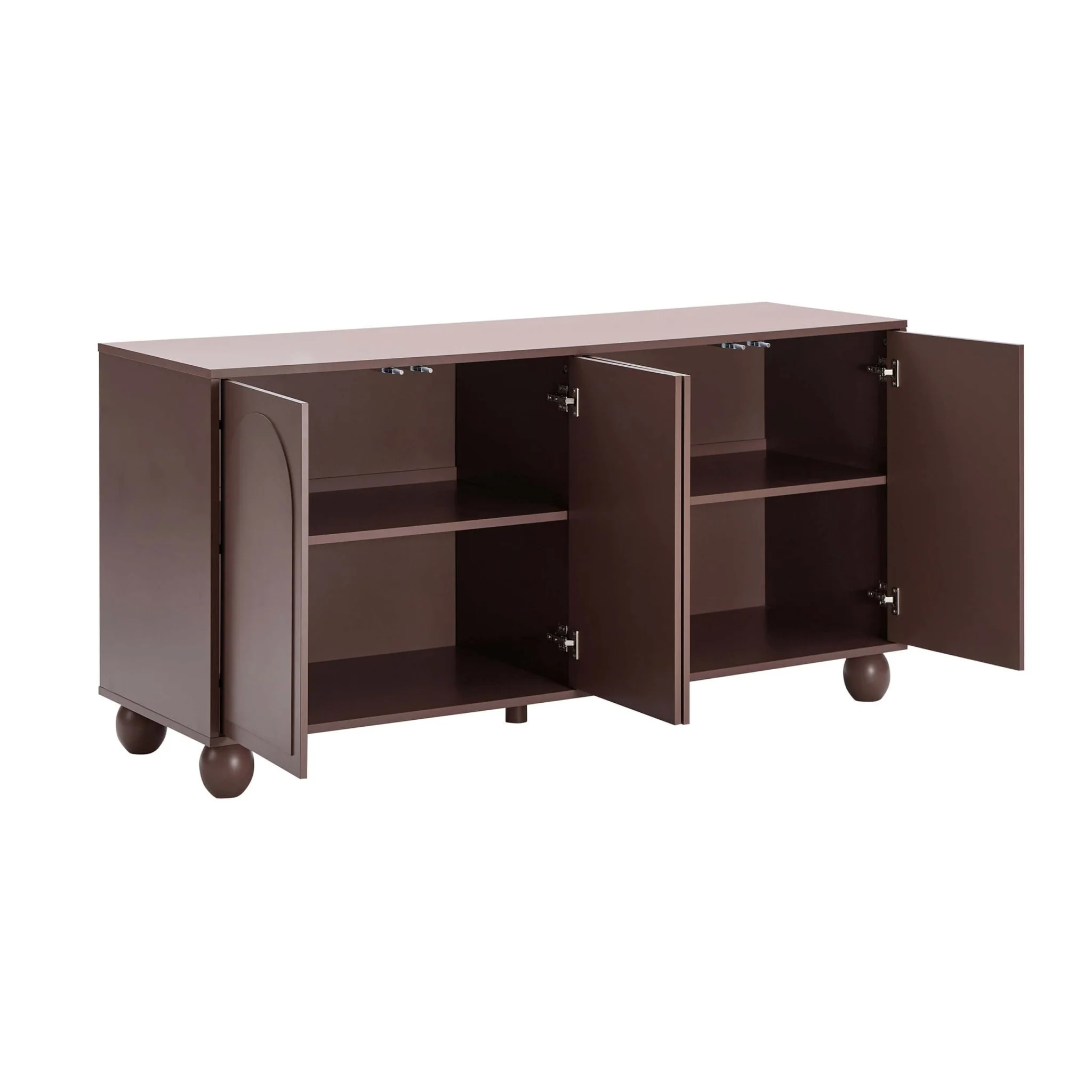 Rachel Arch Front 4 Door Sideboard - Mocha - Image 5