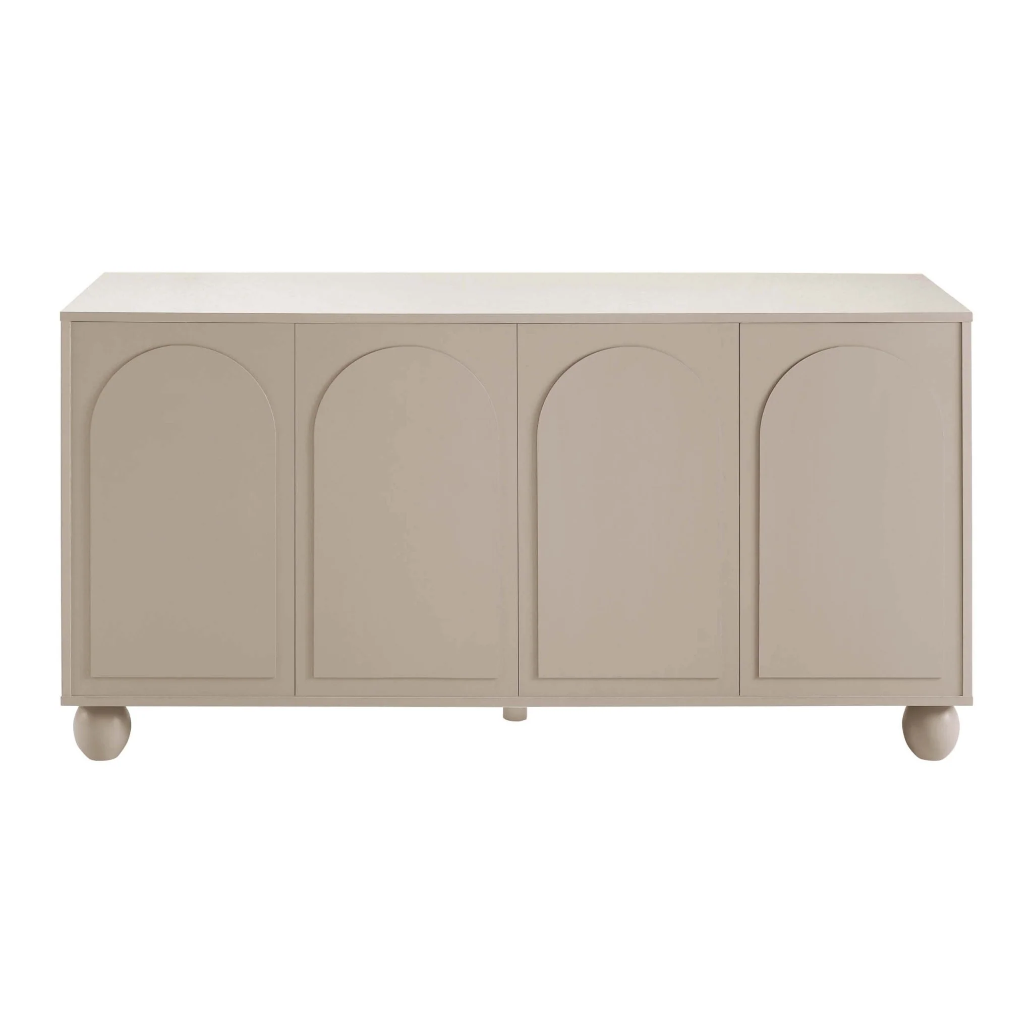 Rachel Arch Front 4 Door Sideboard - Taupe - Image 3