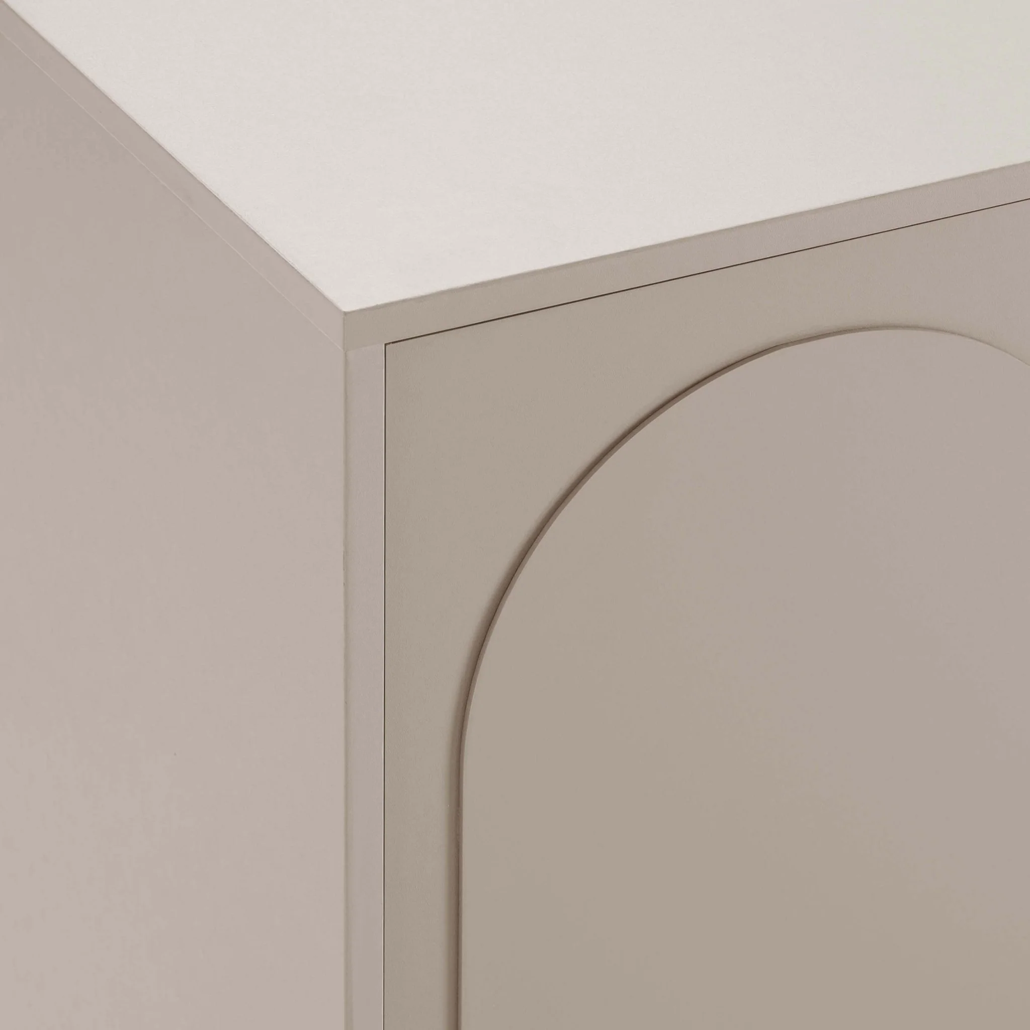 Rachel Arch Front 4 Door Sideboard - Taupe - Image 7