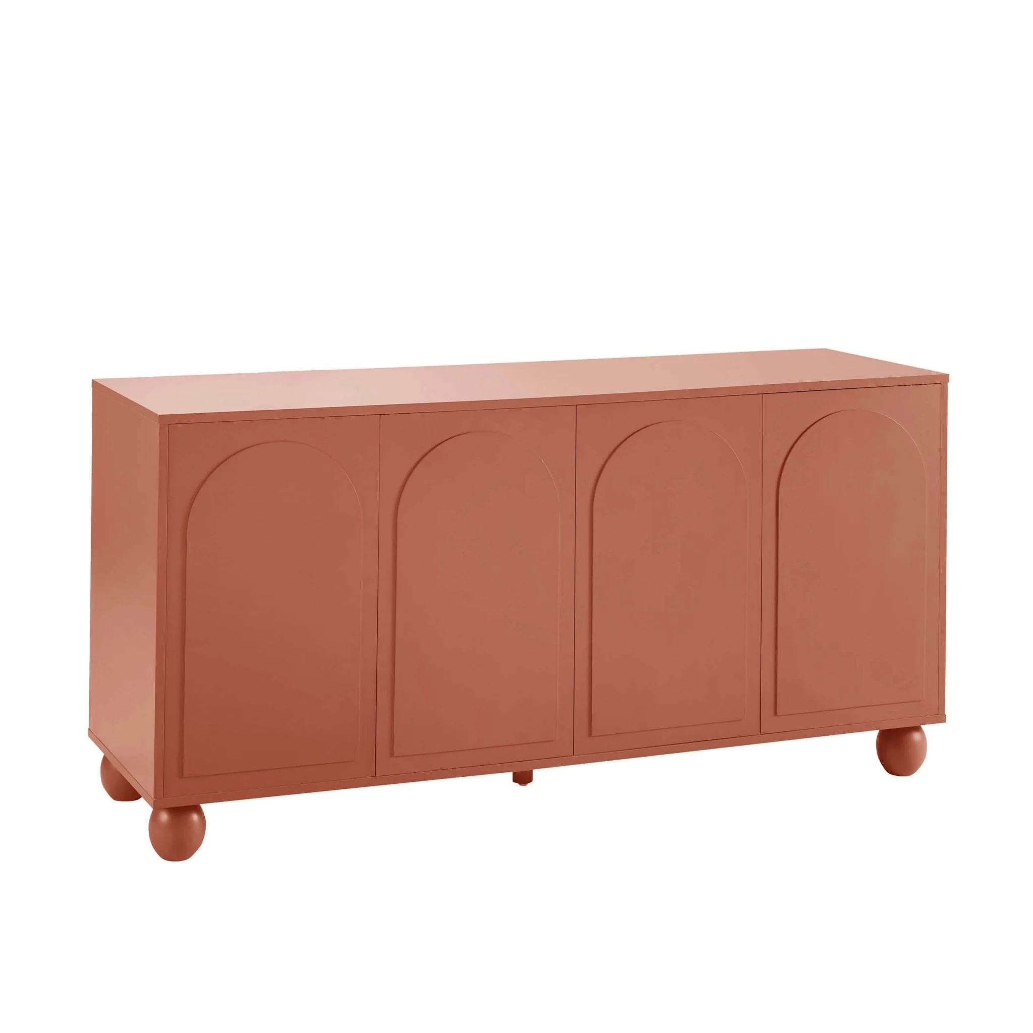Rachel Arch Front 4 Door Sideboard - Terracotta - Image 4