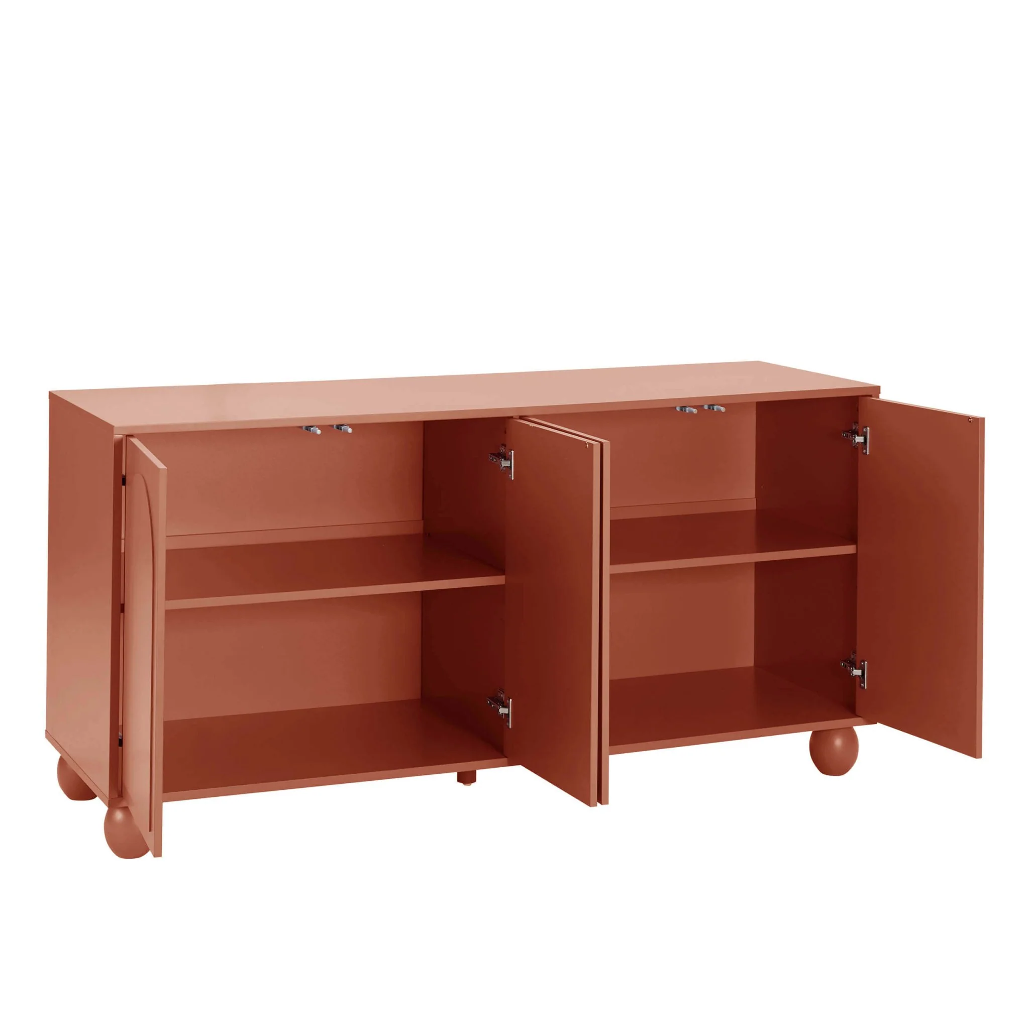 Rachel Arch Front 4 Door Sideboard - Terracotta - Image 5