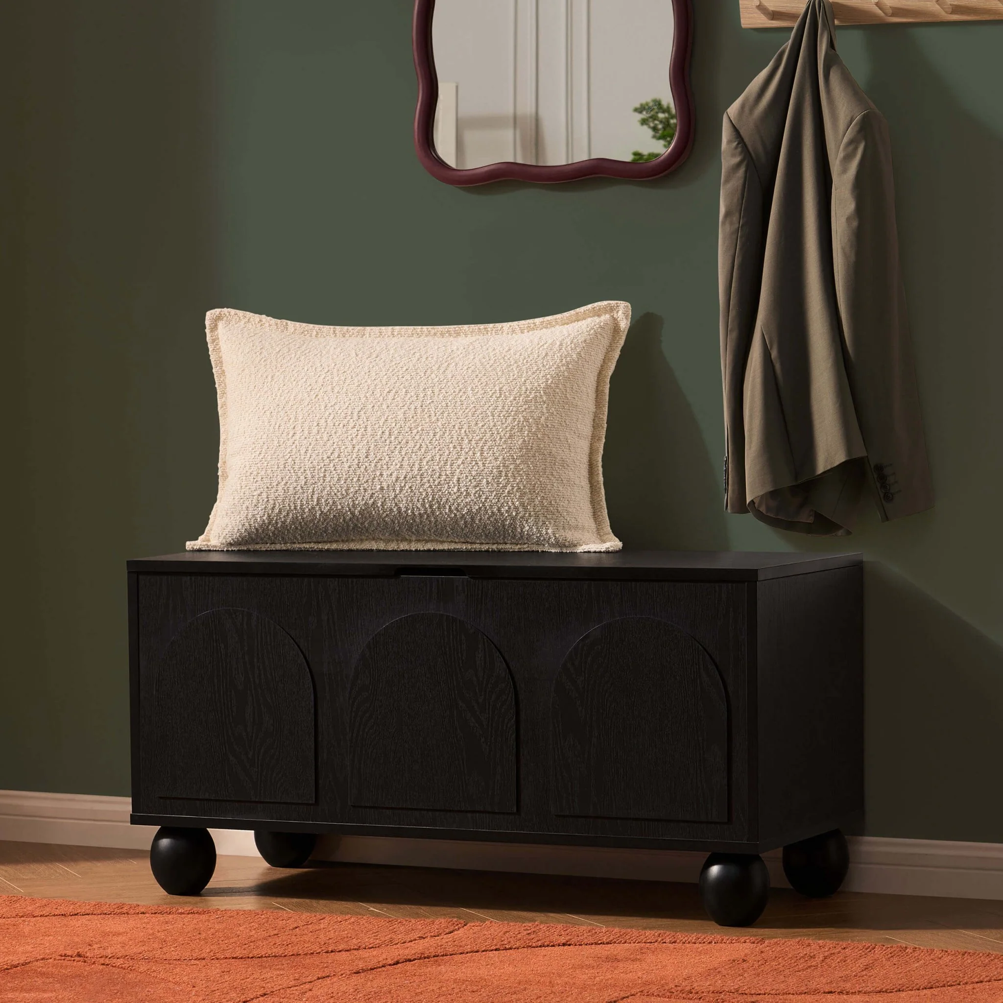 Rachel Arch Front Seated Storage - Black - Image 2