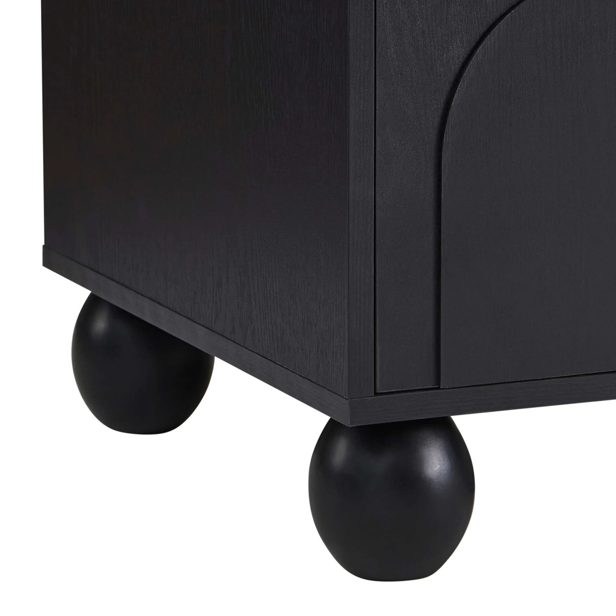 Rachel Arch Front Tv Unit for TVs up to 75"- Black - Image 7