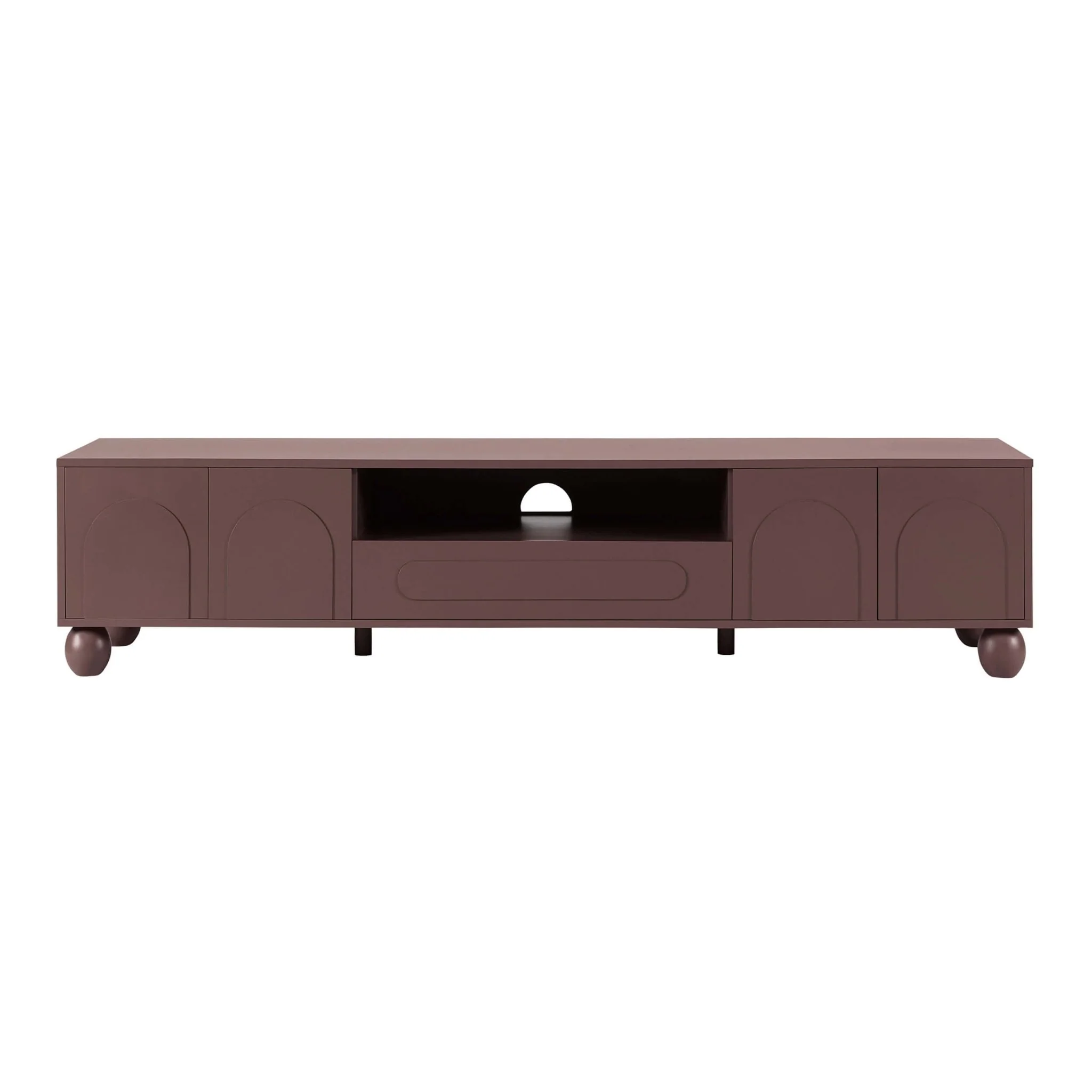 Rachel Arch Front Tv Unit for TVs up to 75" - Mocha - Image 3