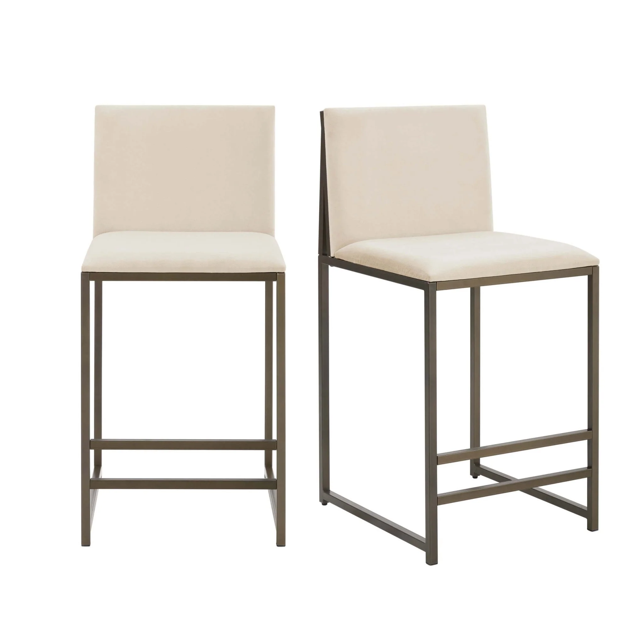 Rae Set of 2 Barstools - Ecru - Image 2