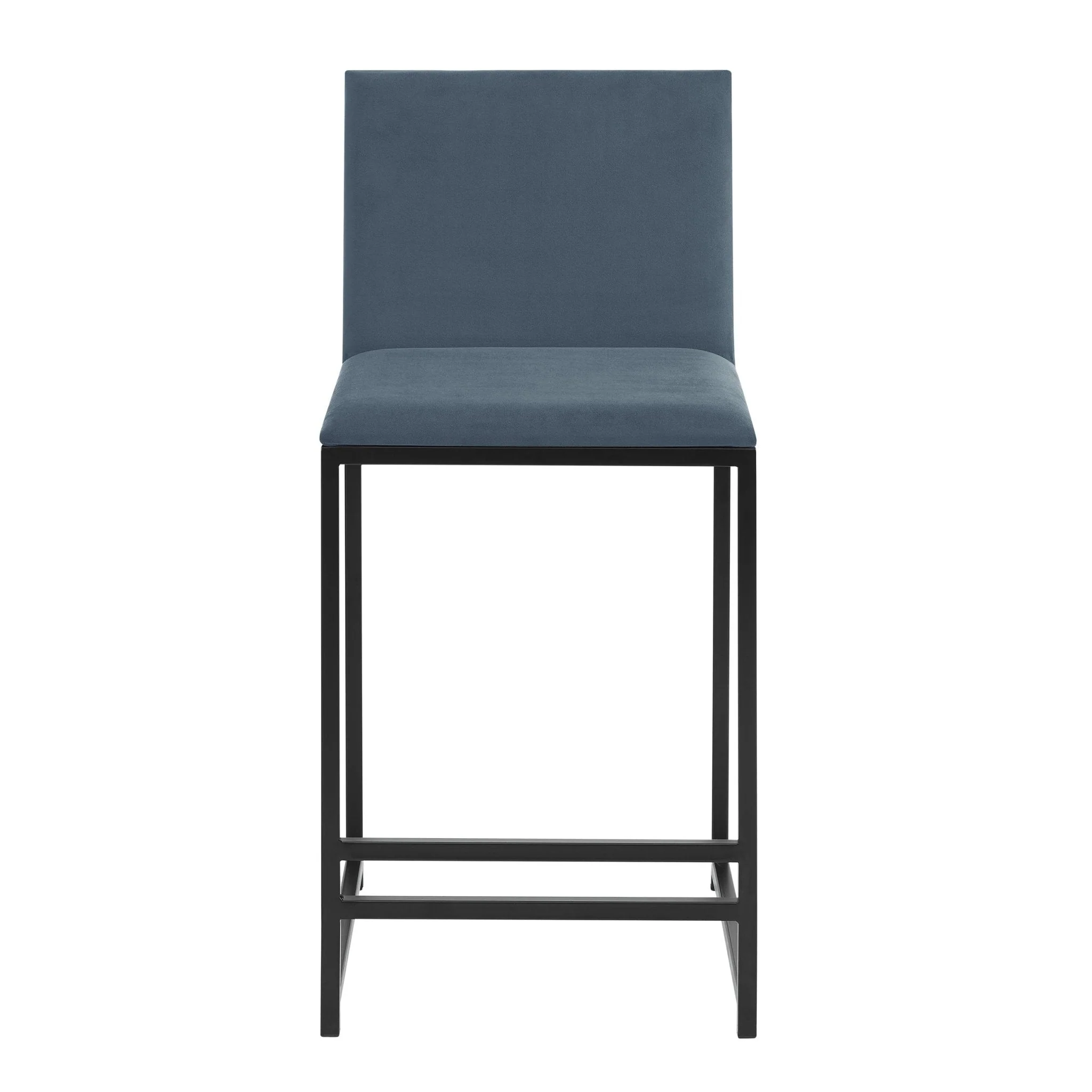 Rae Set Of 2 Barstools - Velvet - Blue - Image 3