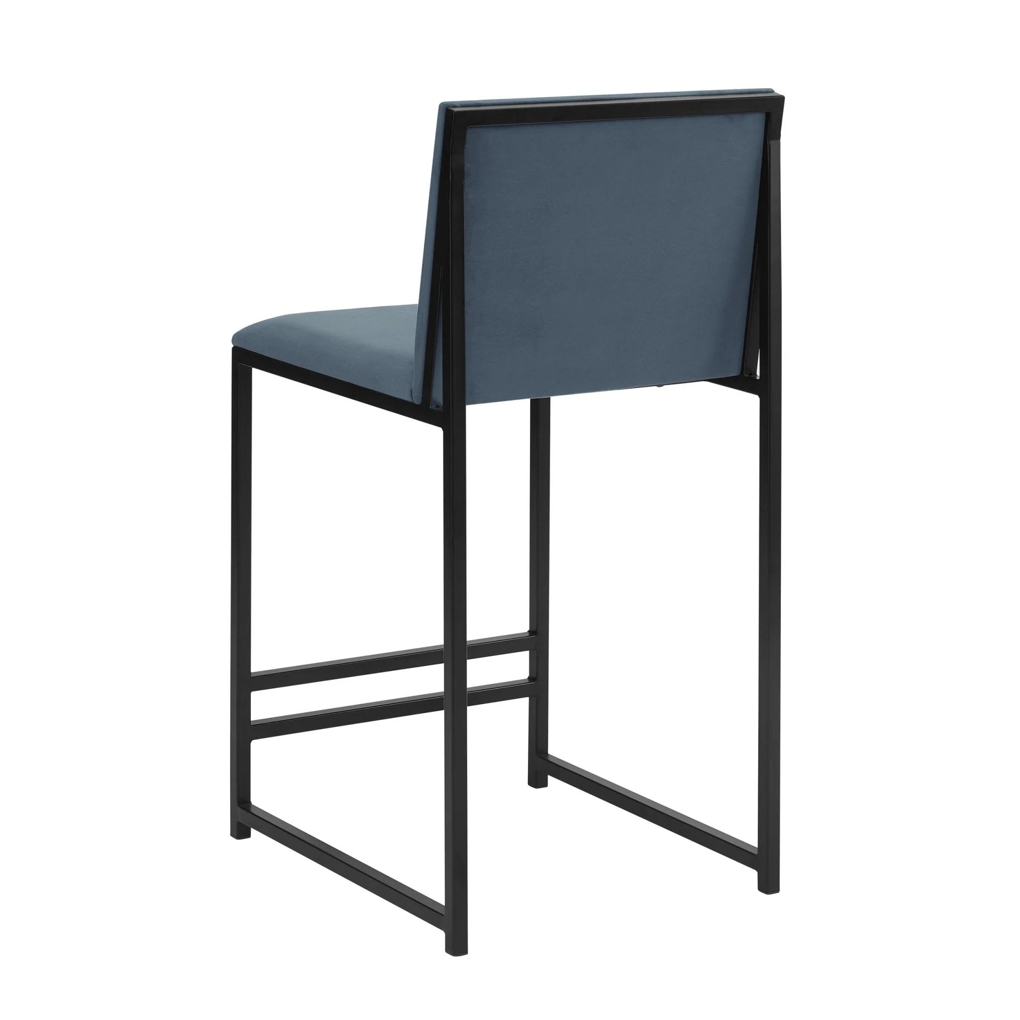 Rae Set Of 2 Barstools - Velvet - Blue - Image 5