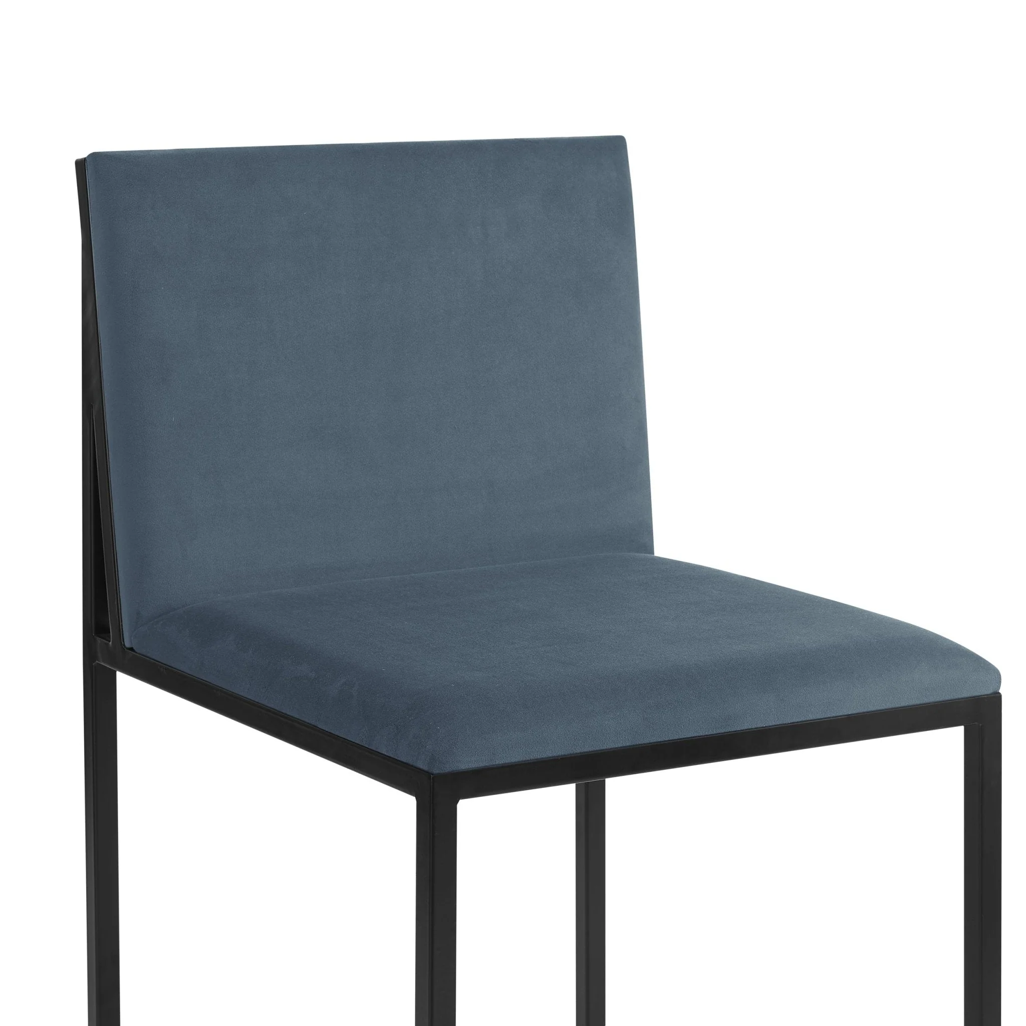 Rae Set Of 2 Barstools - Velvet - Blue - Image 6