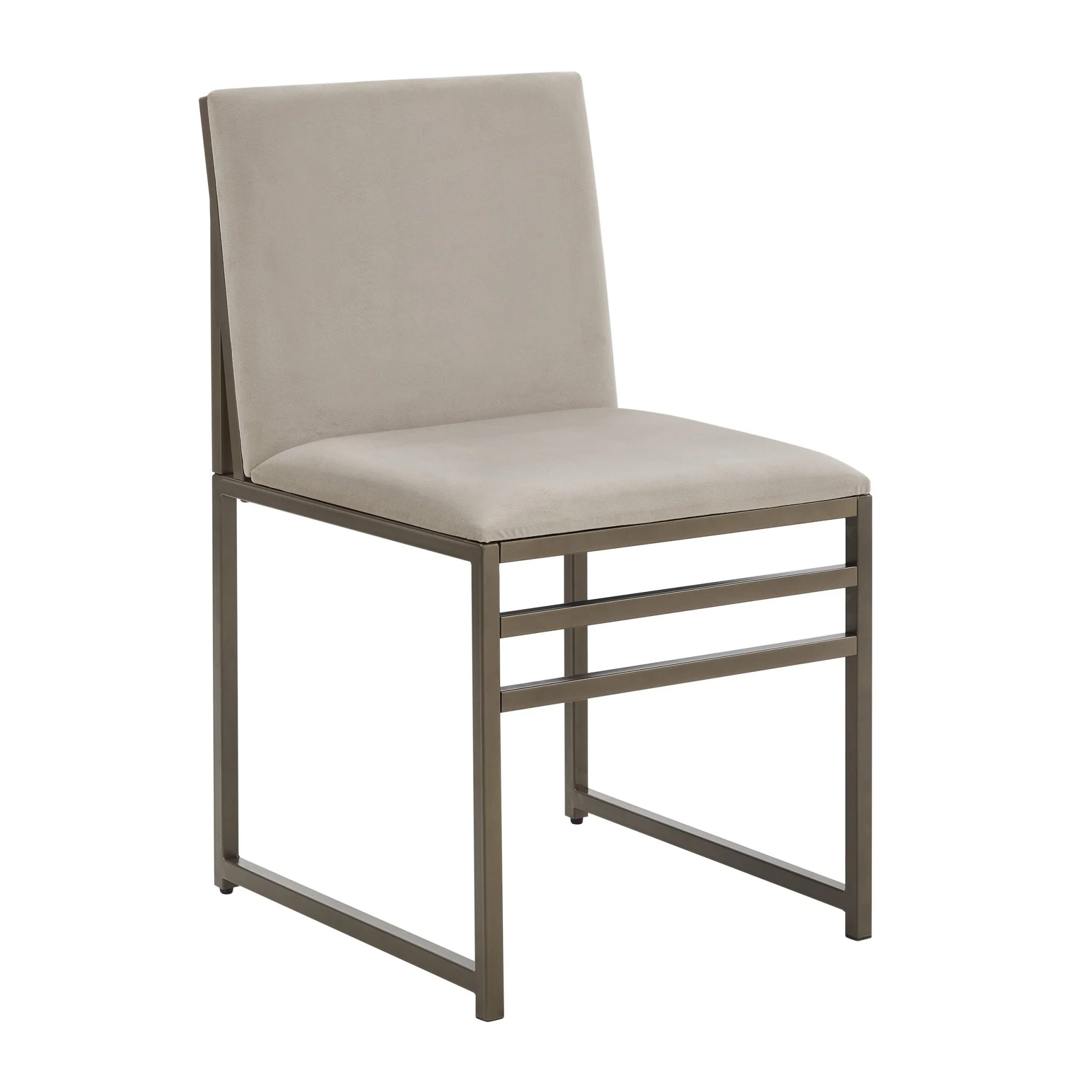 Rae Set of 2 Dining Chairs - Velvet - Beige - Image 3