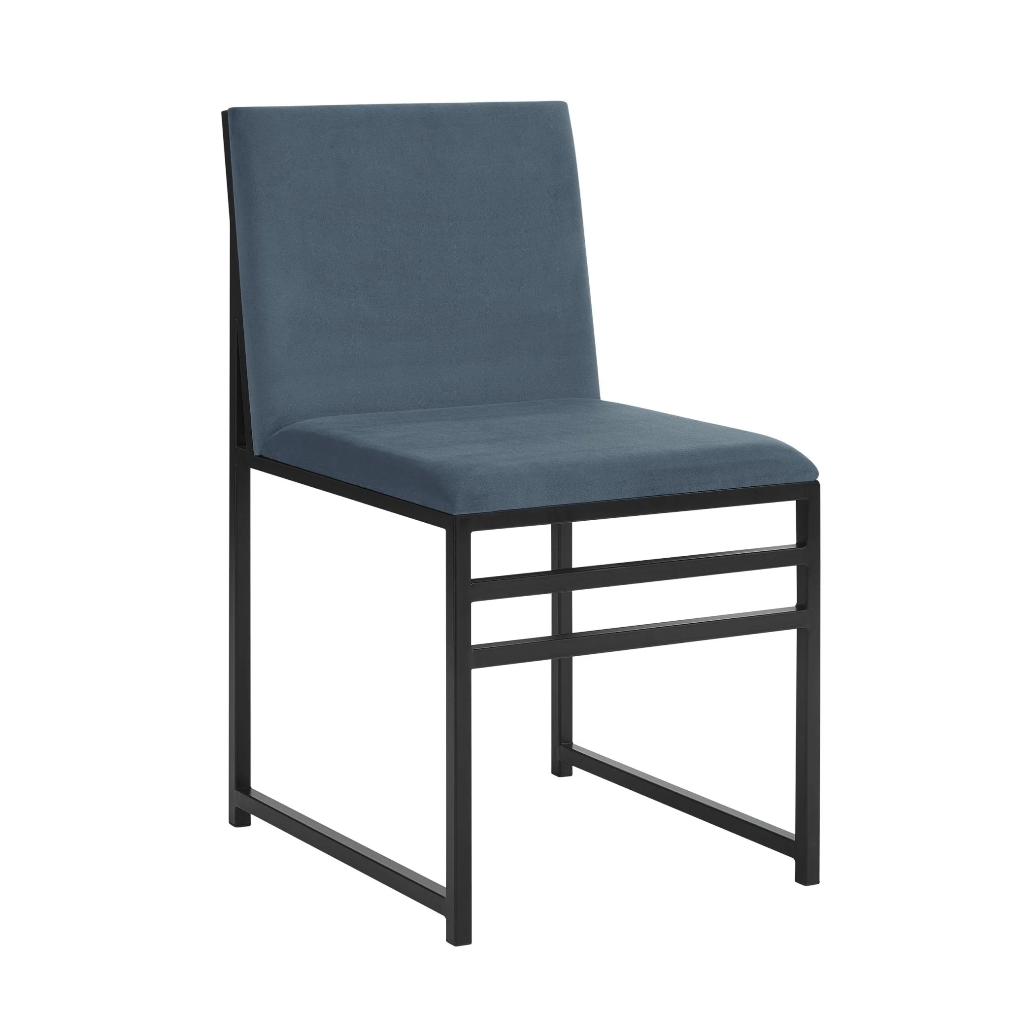 Rae Set of 2 Dining Chairs - Velvet - Blue - Image 2