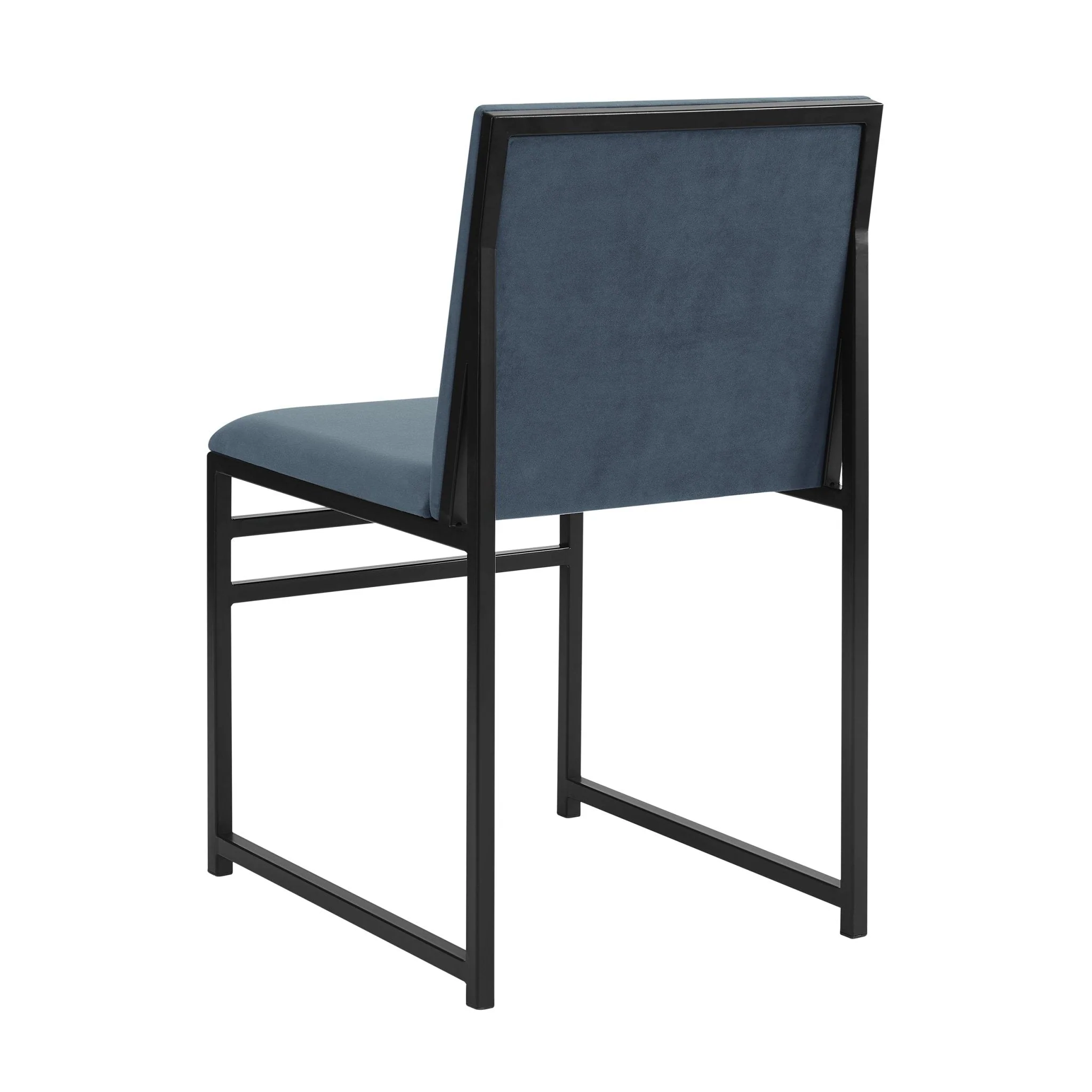 Rae Set of 2 Dining Chairs - Velvet - Blue - Image 4