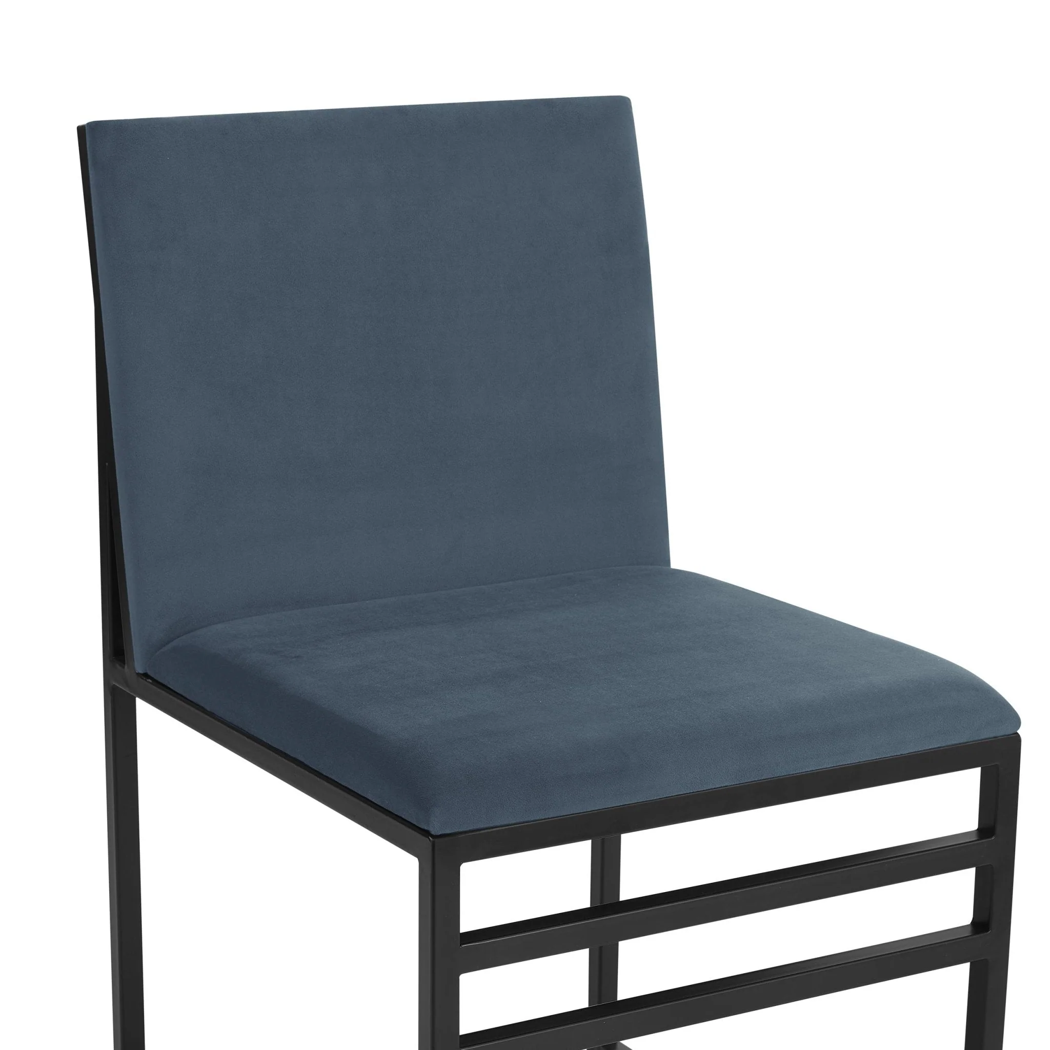 Rae Set of 2 Dining Chairs - Velvet - Blue - Image 6
