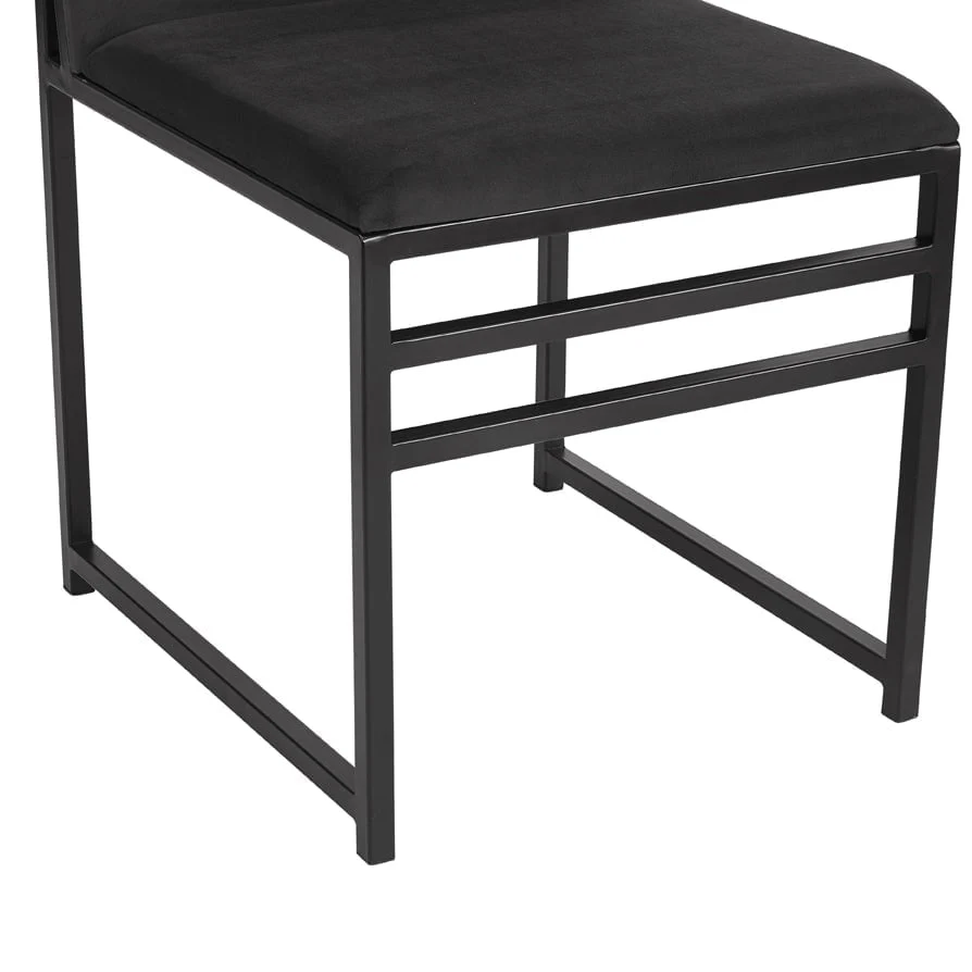 Rae Set of 2 Dining Chairs - Velvet - Charcoal - Image 5