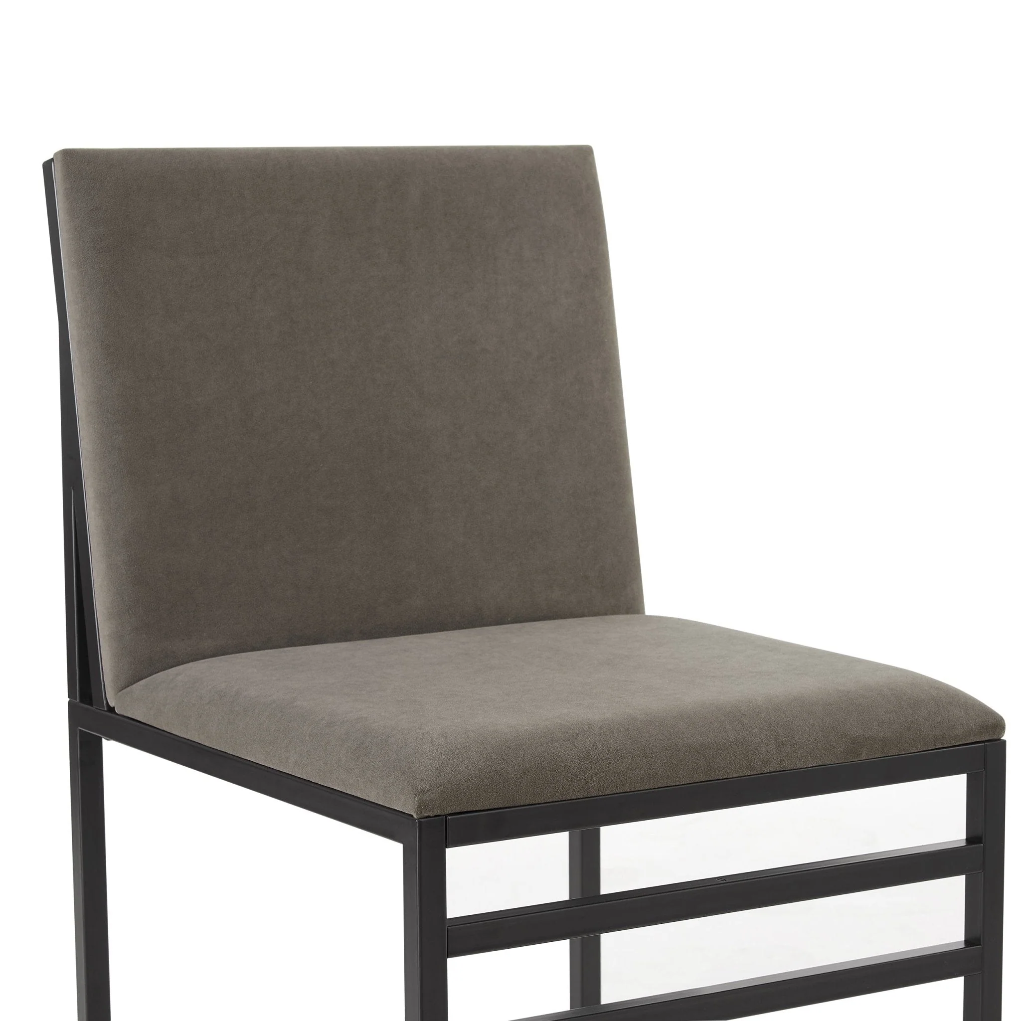Rae Set of 2 Dining Chairs - Velvet - Dark Taupe - Image 6
