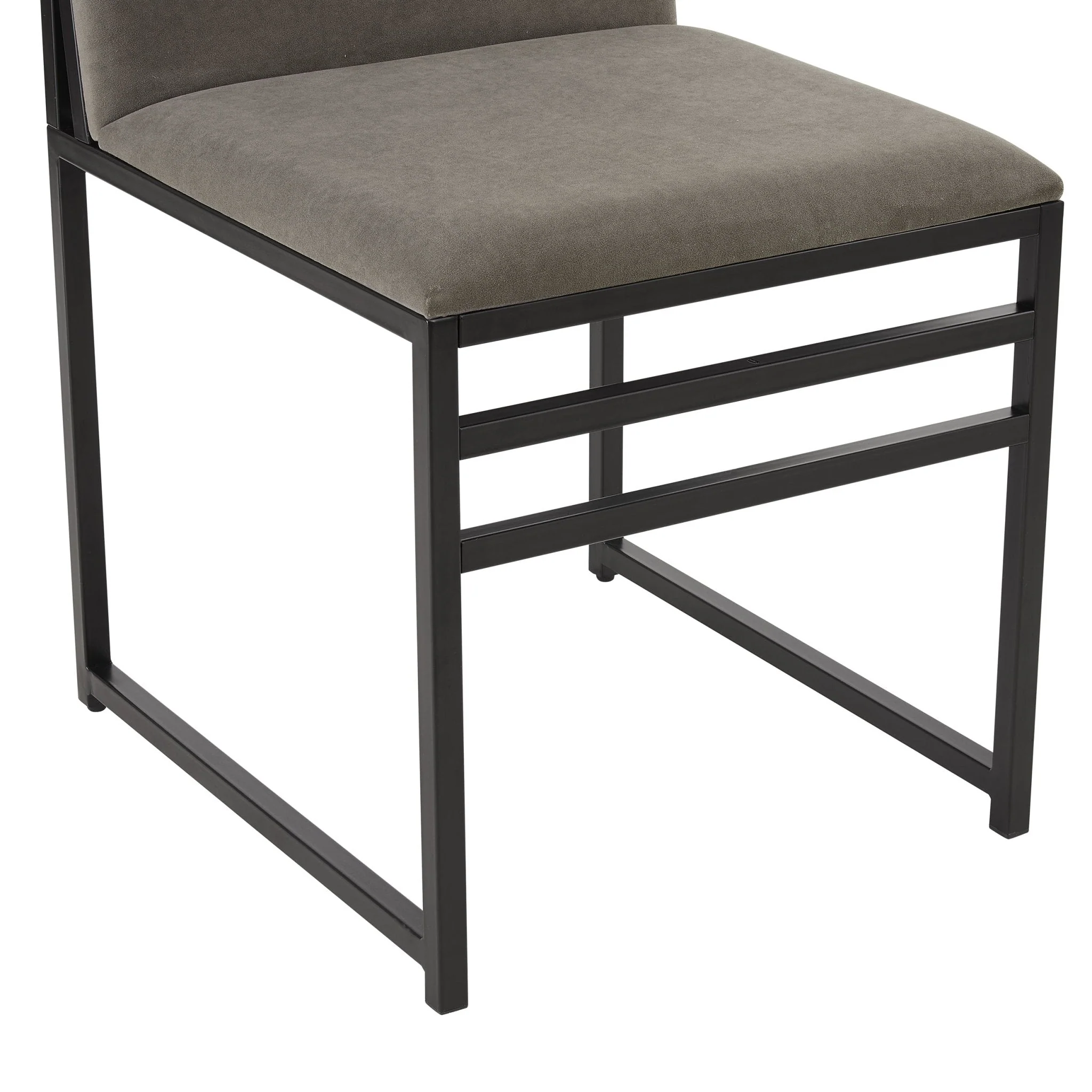 Rae Set of 2 Dining Chairs - Velvet - Dark Taupe - Image 7