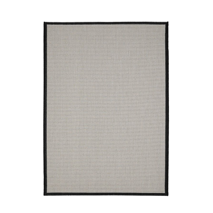 Ramona Border Flatweave Indoor/Outdoor Rug - White/Black - Image 9