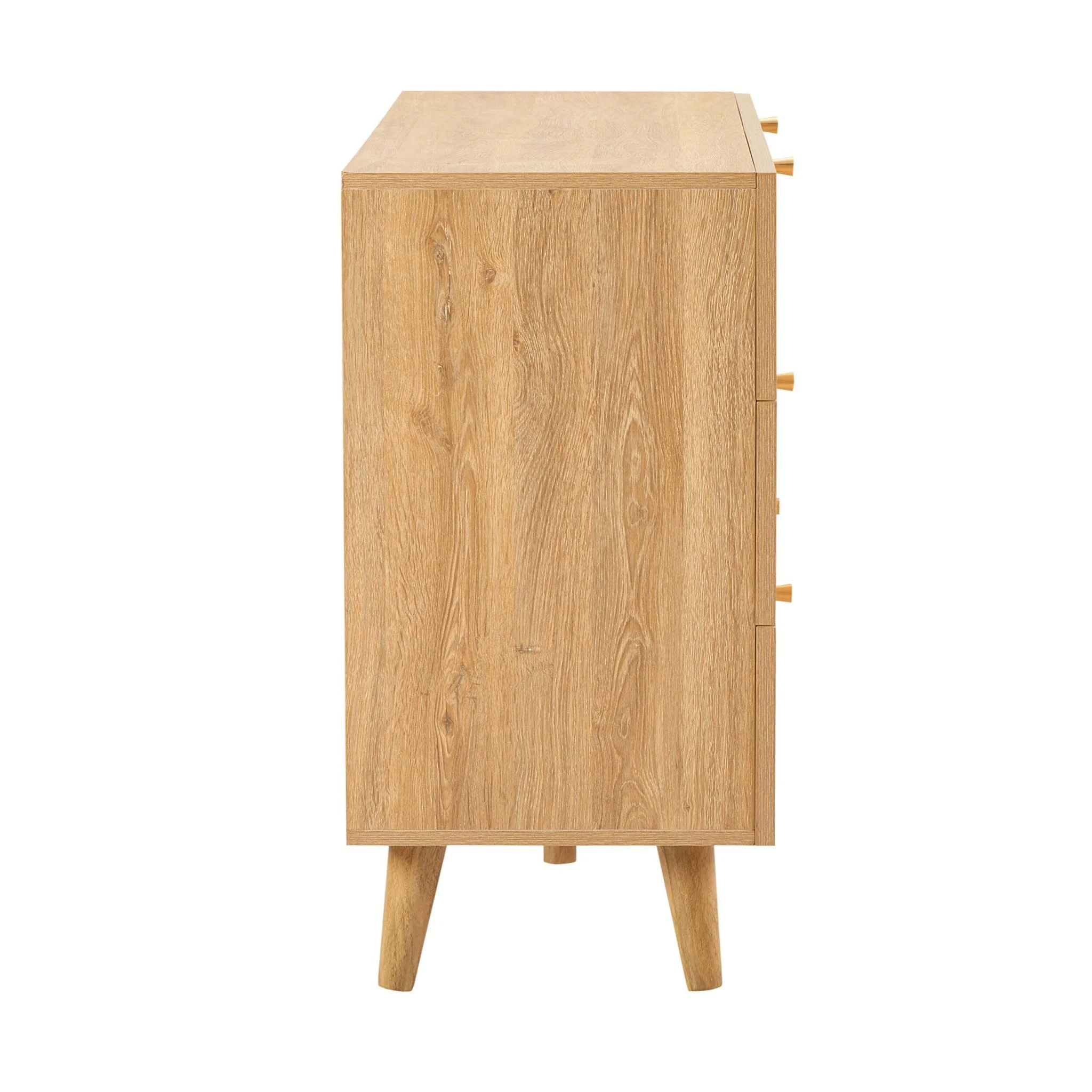 Raven Rattan 6 Drawer Chest - Light Wood - Image 6