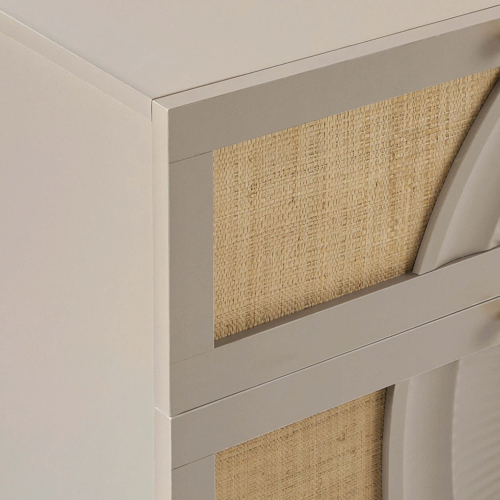 Raven Rattan 6 Drawer Chest - Taupe - Image 7