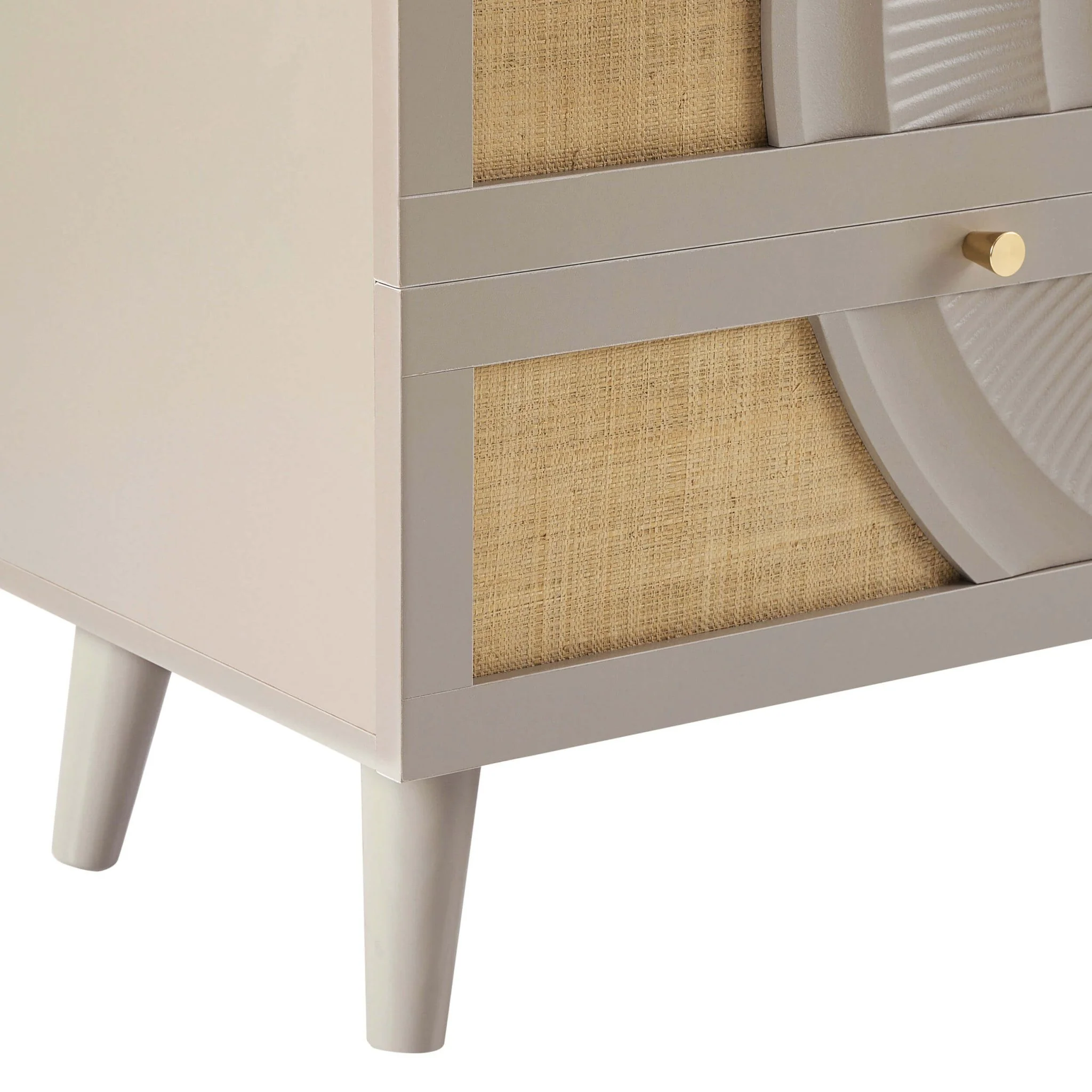 Raven Rattan 6 Drawer Chest - Taupe - Image 8