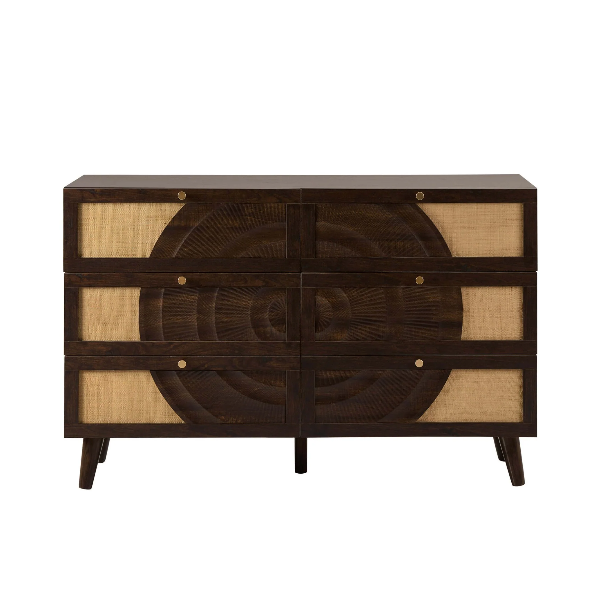 Raven Rattan 6 Drawer Chest - Walnut - Image 3