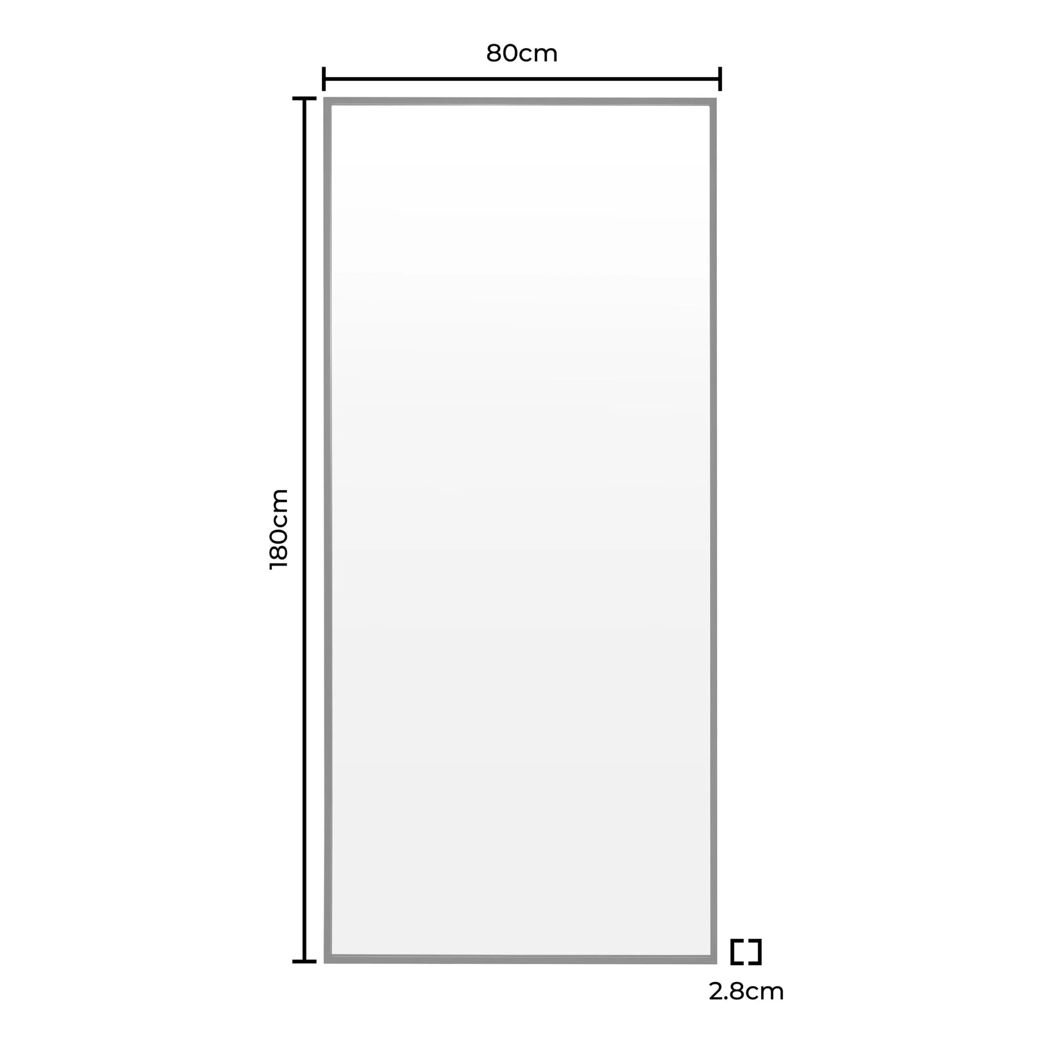 Rectangle Full Length Mirror - Black - Image 4
