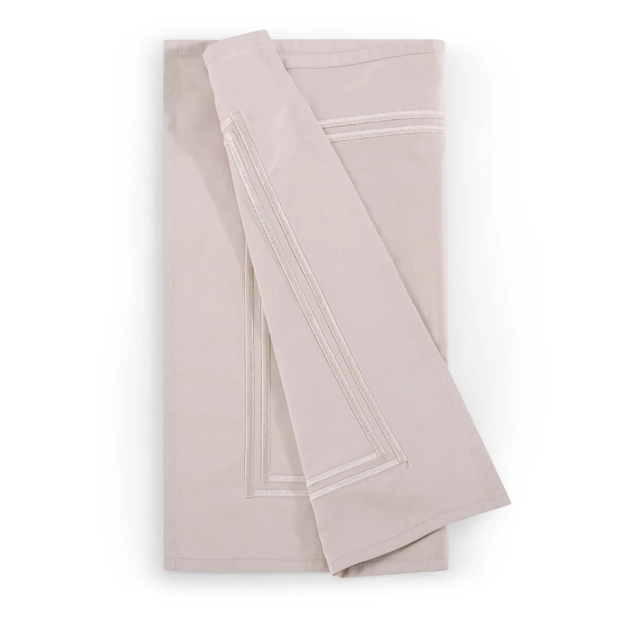 Regent 100% Cotton Set of 4 Napkins 400 Thread Count - Champagne - Image 3