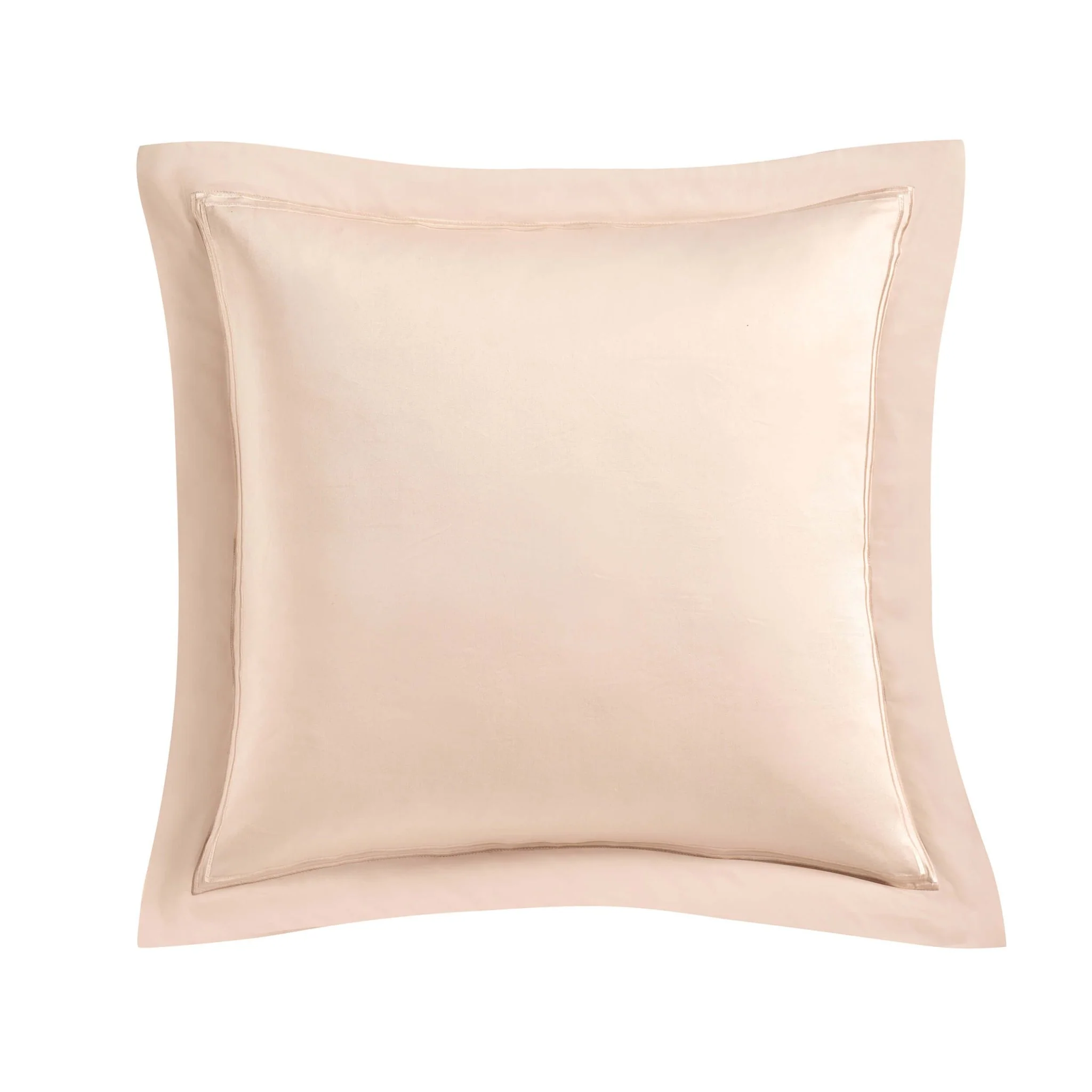 Regent Embroidered 100% Cotton Pair of Oxford Square Pillowcases - Champagne - Image 3