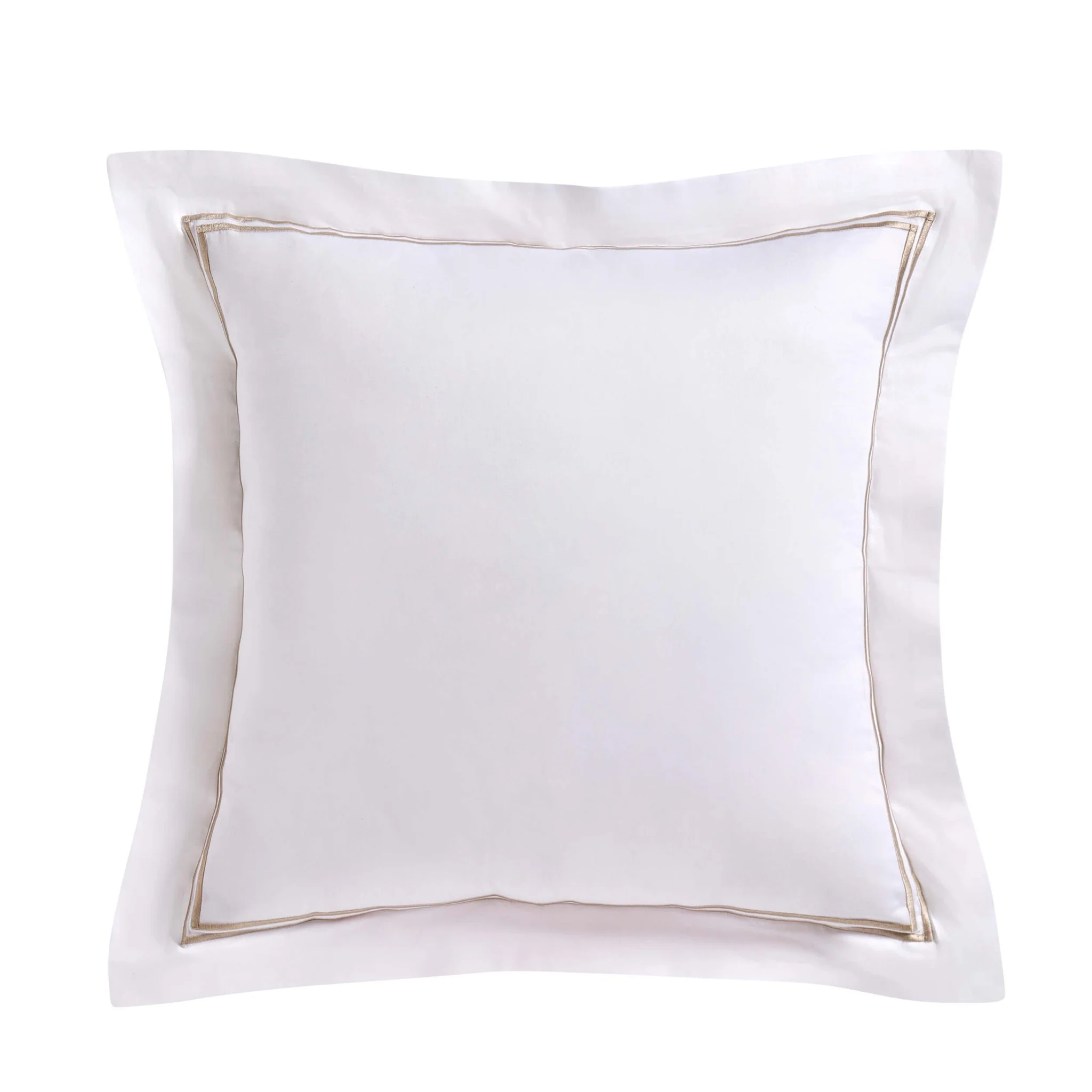 Regent Embroidered 100% Cotton Pair of Oxford Square Pillowcases - Grey - Image 3