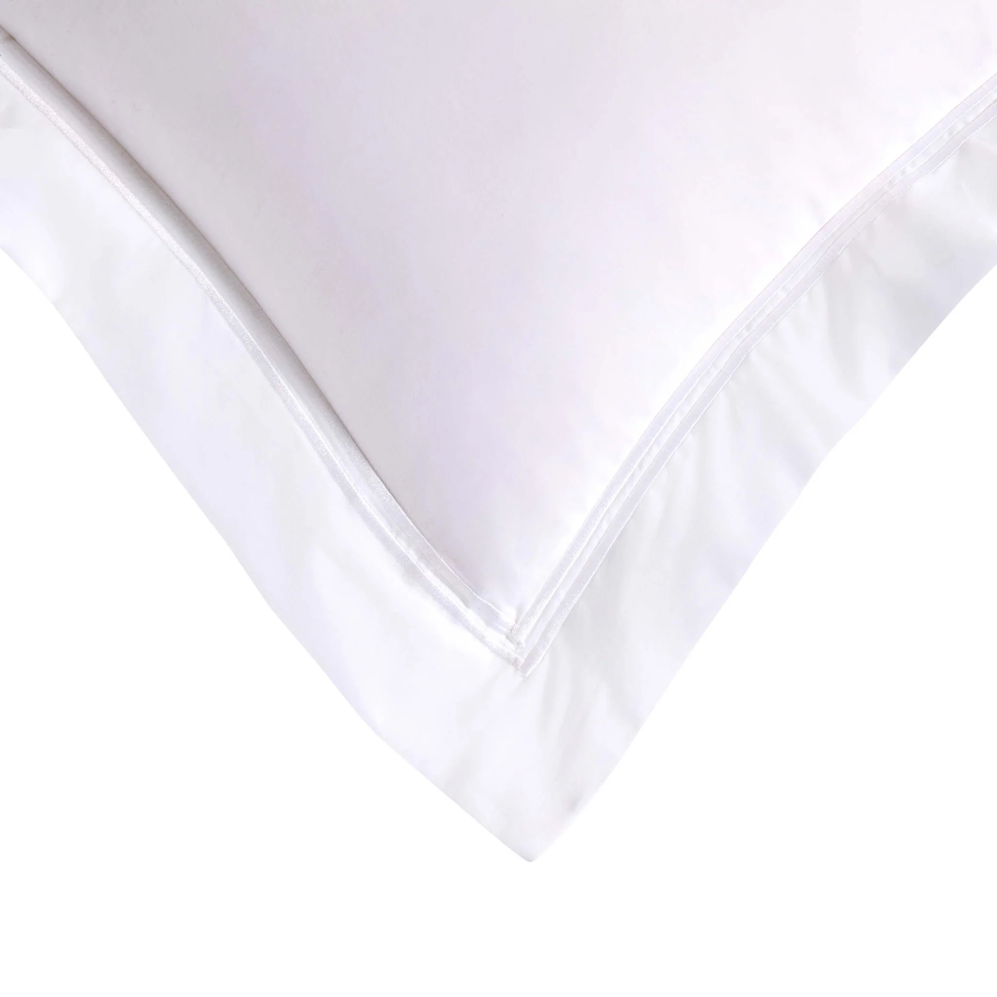 Regent Embroidered 100% Cotton Pair of Oxford Square Pillowcases - White - Image 4