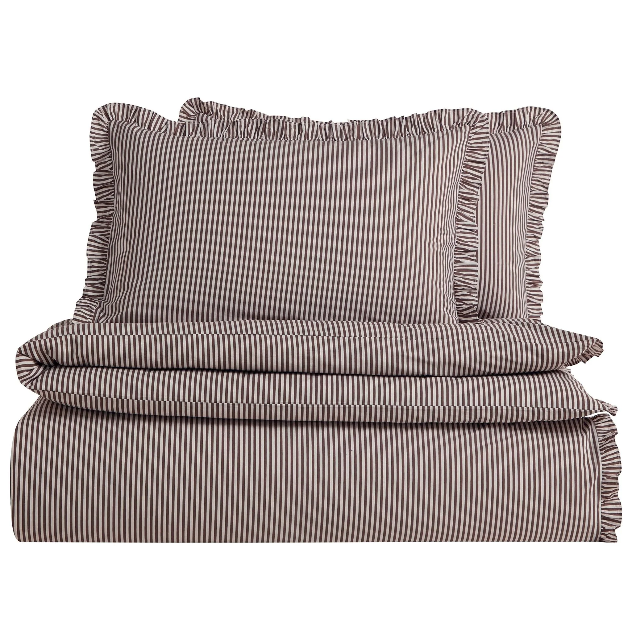 Remy 100% Cotton Duvet Covet & Pilllowcase Set - Mocha - Image 6