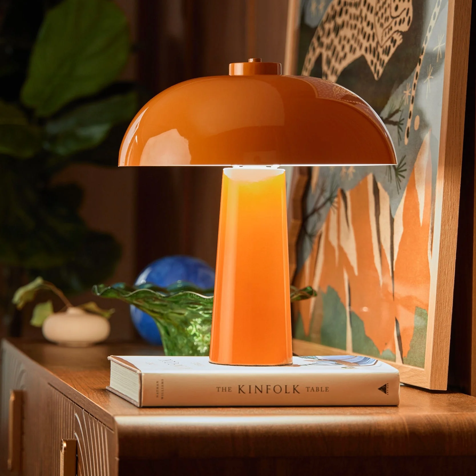 Retro Table Lamp - Orange - Image 3
