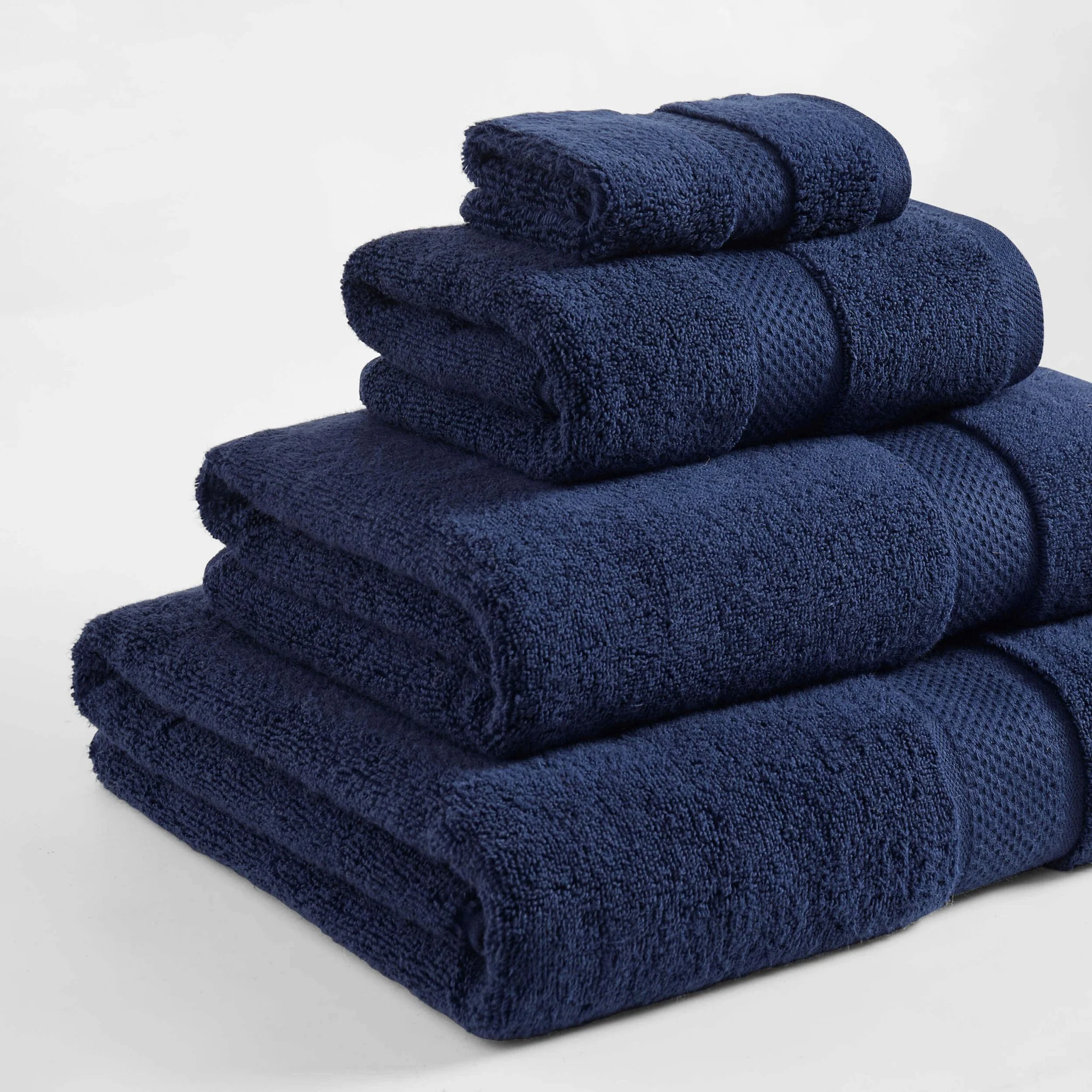 Rhodes Cotton Towel Collection - Dark Royal Blue - Image 3
