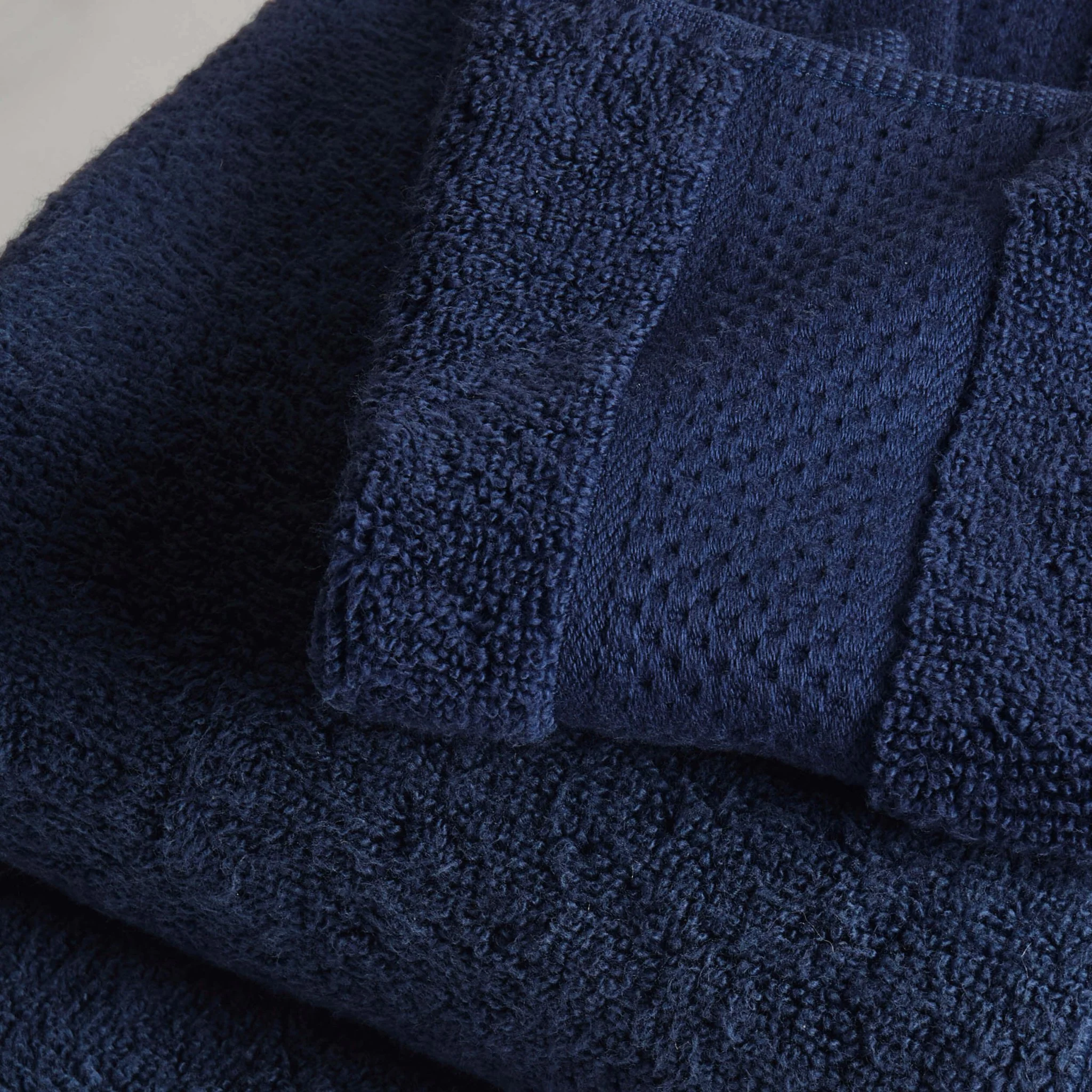 Rhodes Cotton Towel Collection - Dark Royal Blue - Image 5