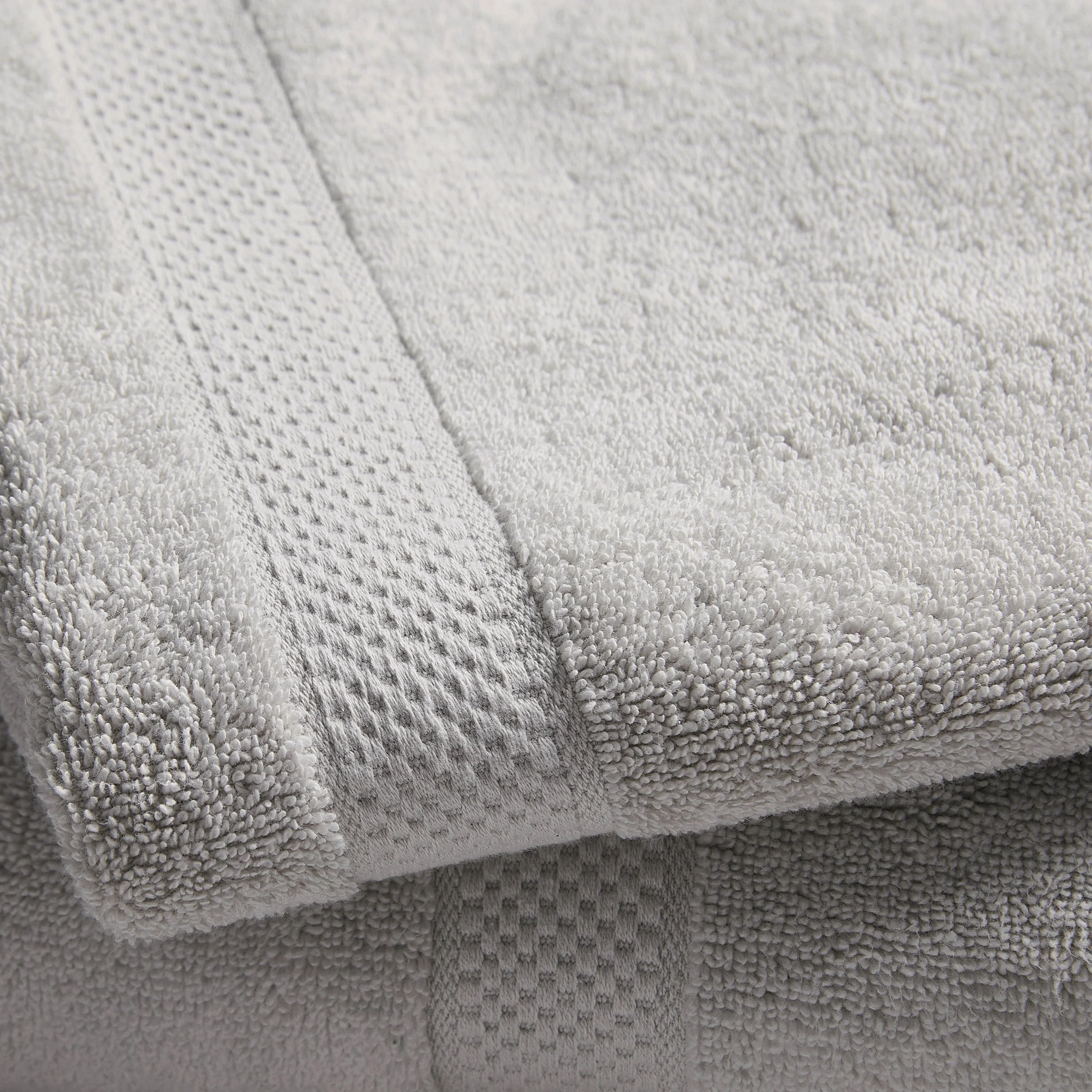 Rhodes Cotton Towel Collection - Dove Grey - Image 2