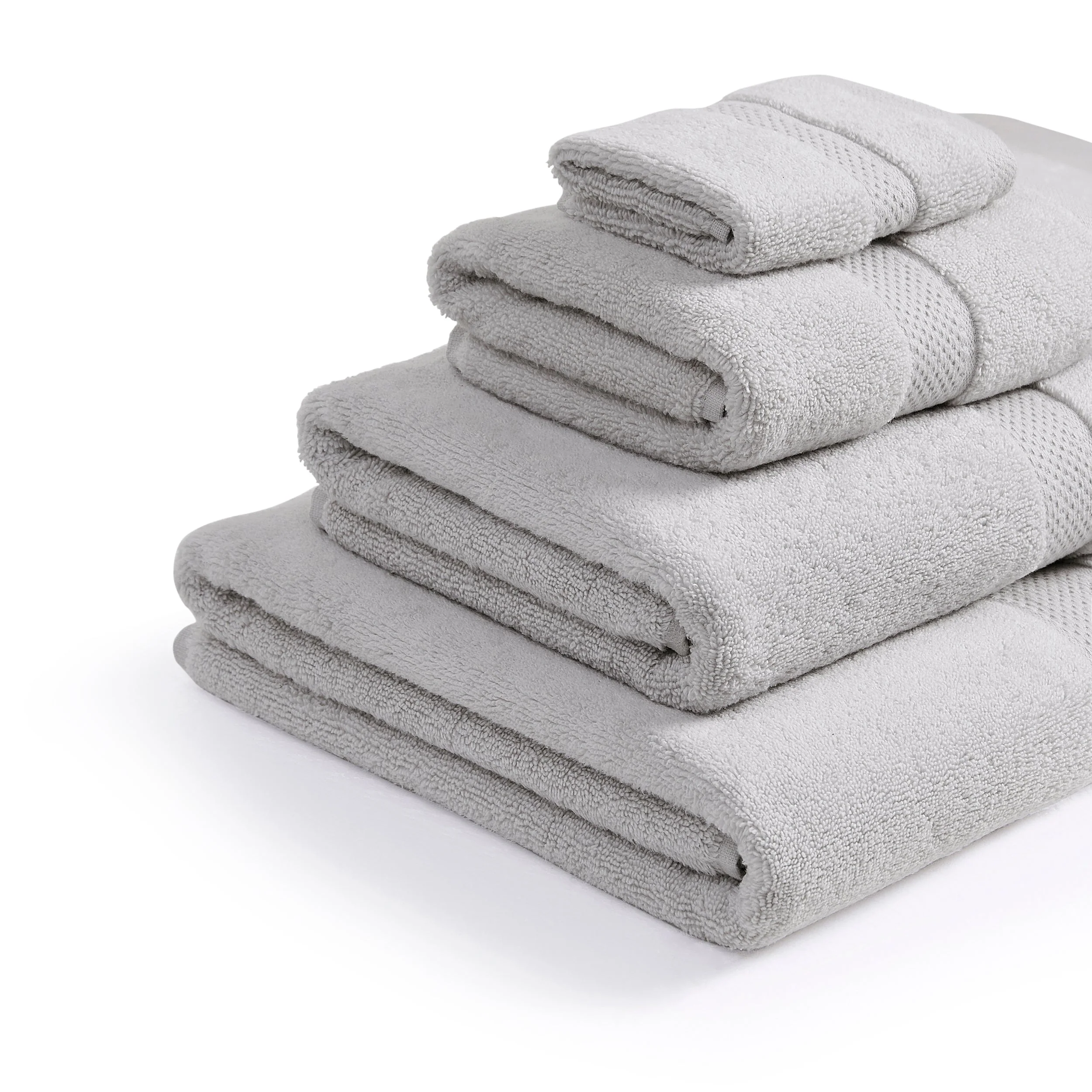 Rhodes Cotton Towel Collection - Dove Grey - Image 4