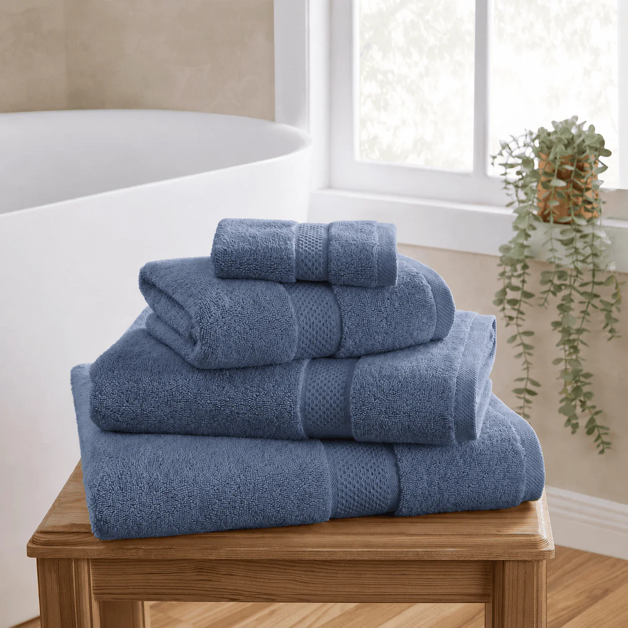 Rhodes Cotton Towel Collection - French Blue