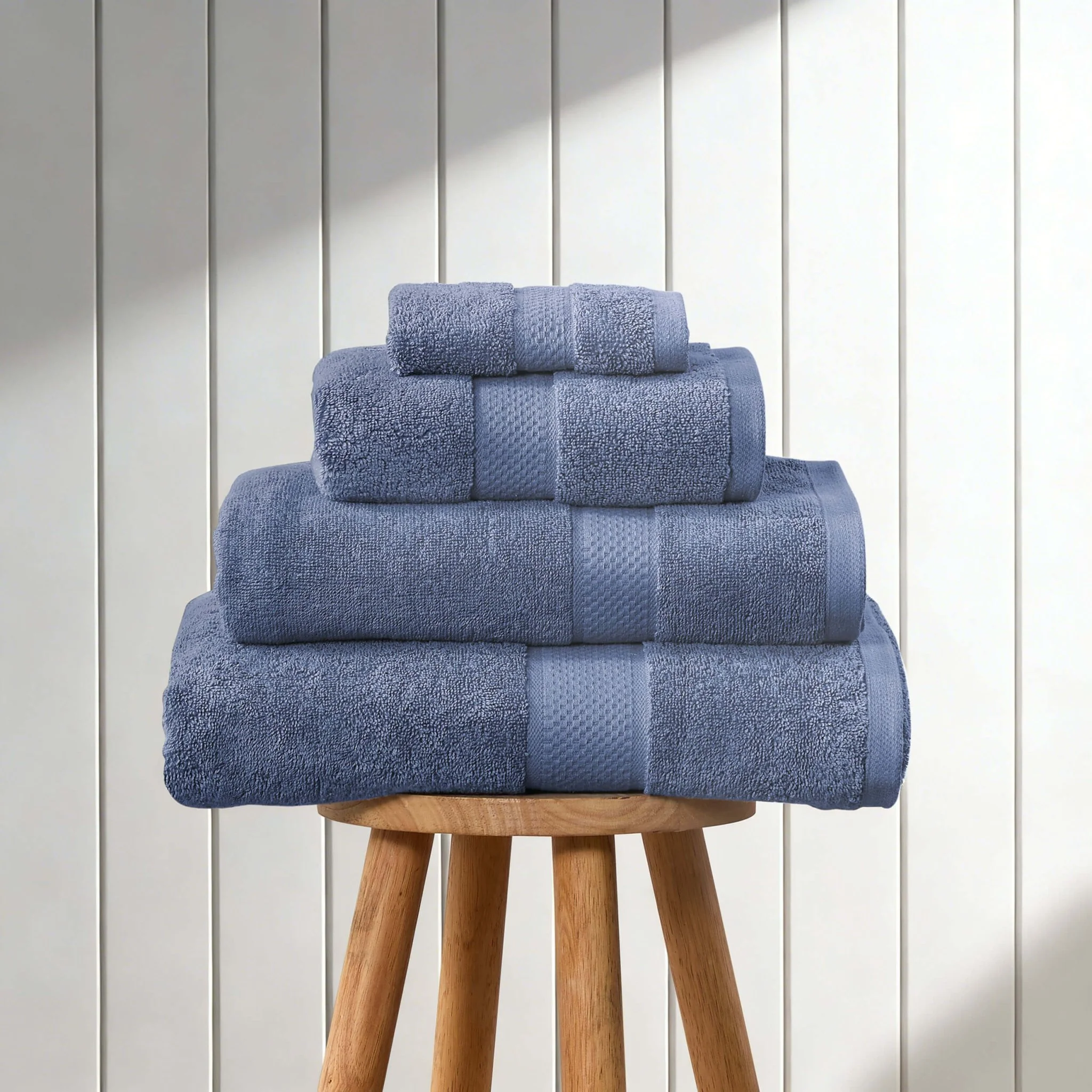 Rhodes Cotton Towel Collection - French Blue - Image 11