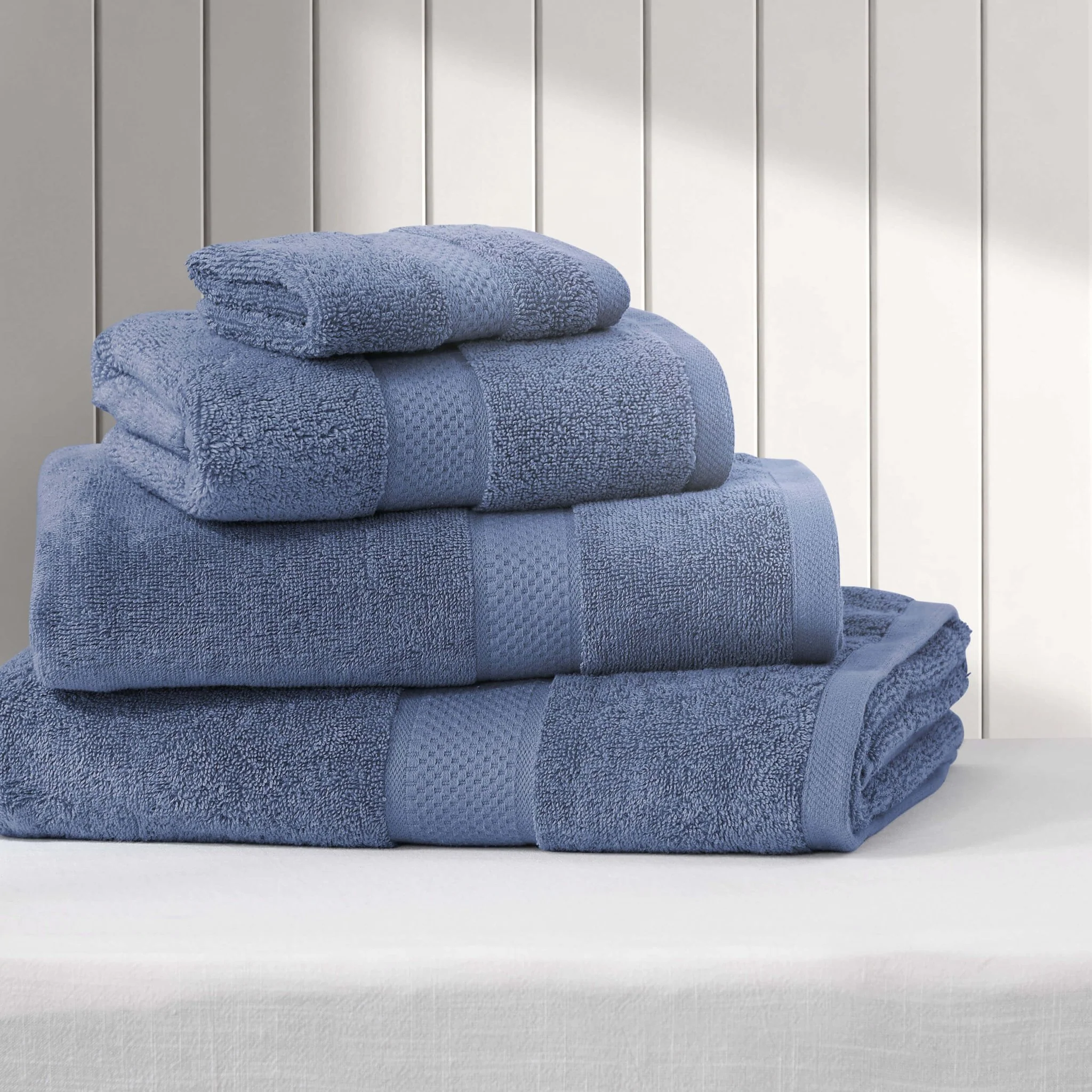 Rhodes Cotton Towel Collection - French Blue - Image 2