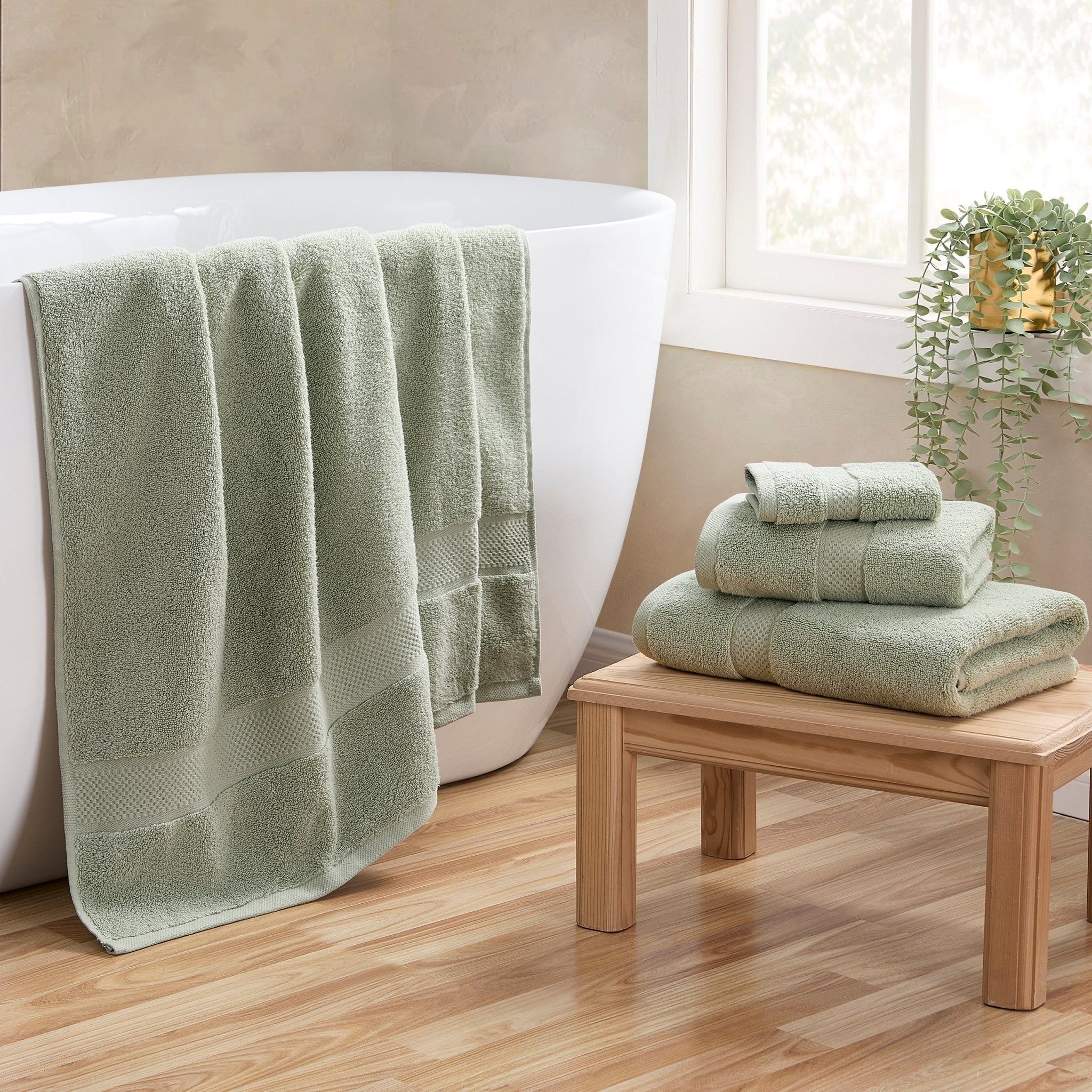 Rhodes Cotton Towel Collection - Olive - Image 3