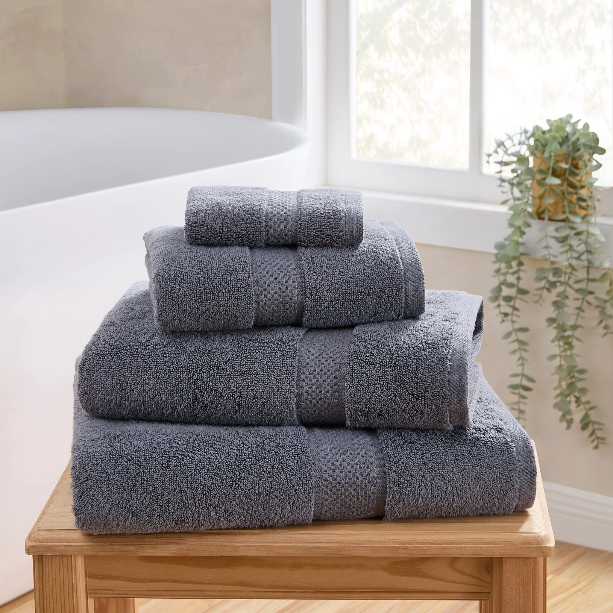Rhodes Cotton Towel Collection - Slate