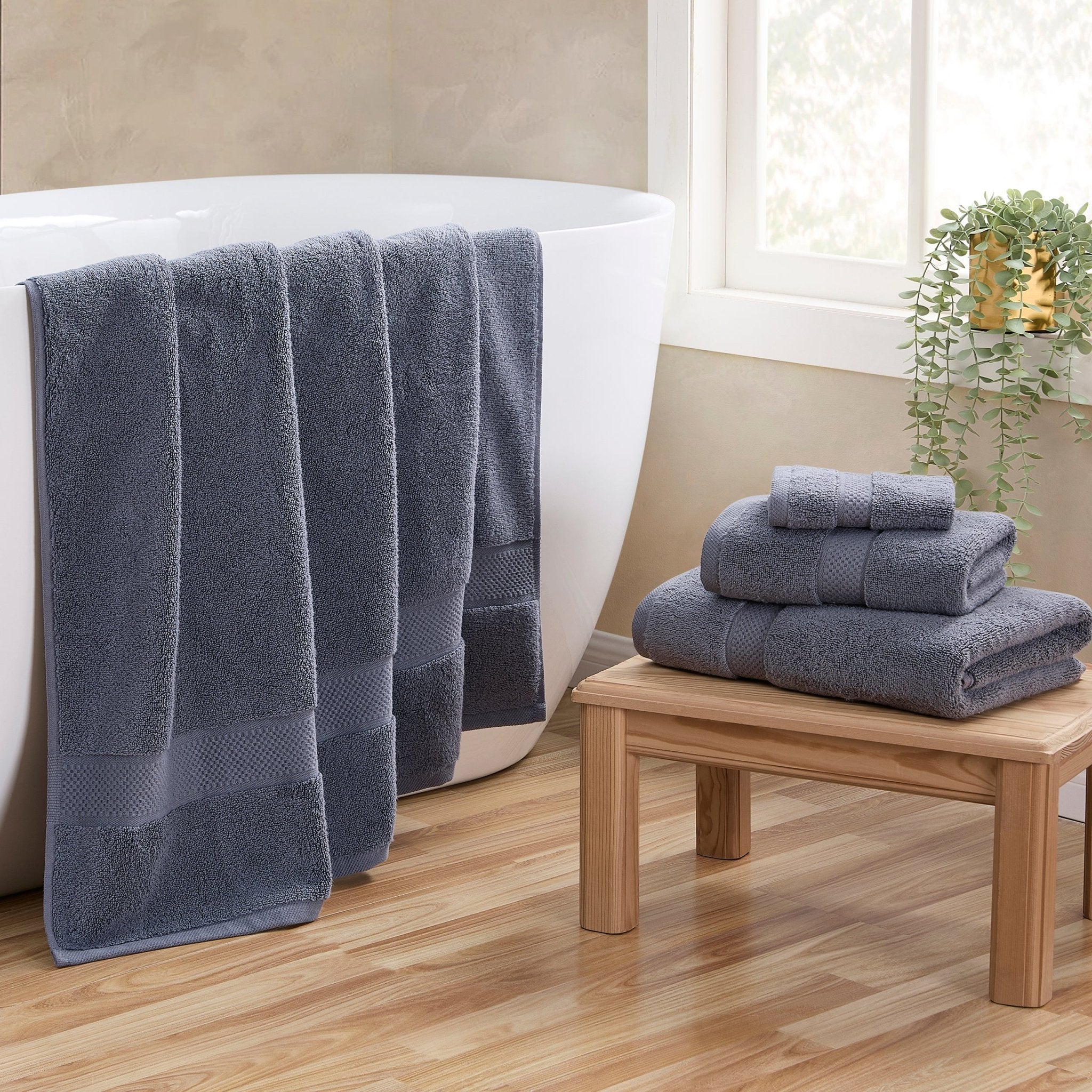 Rhodes Cotton Towel Collection - Slate - Image 3