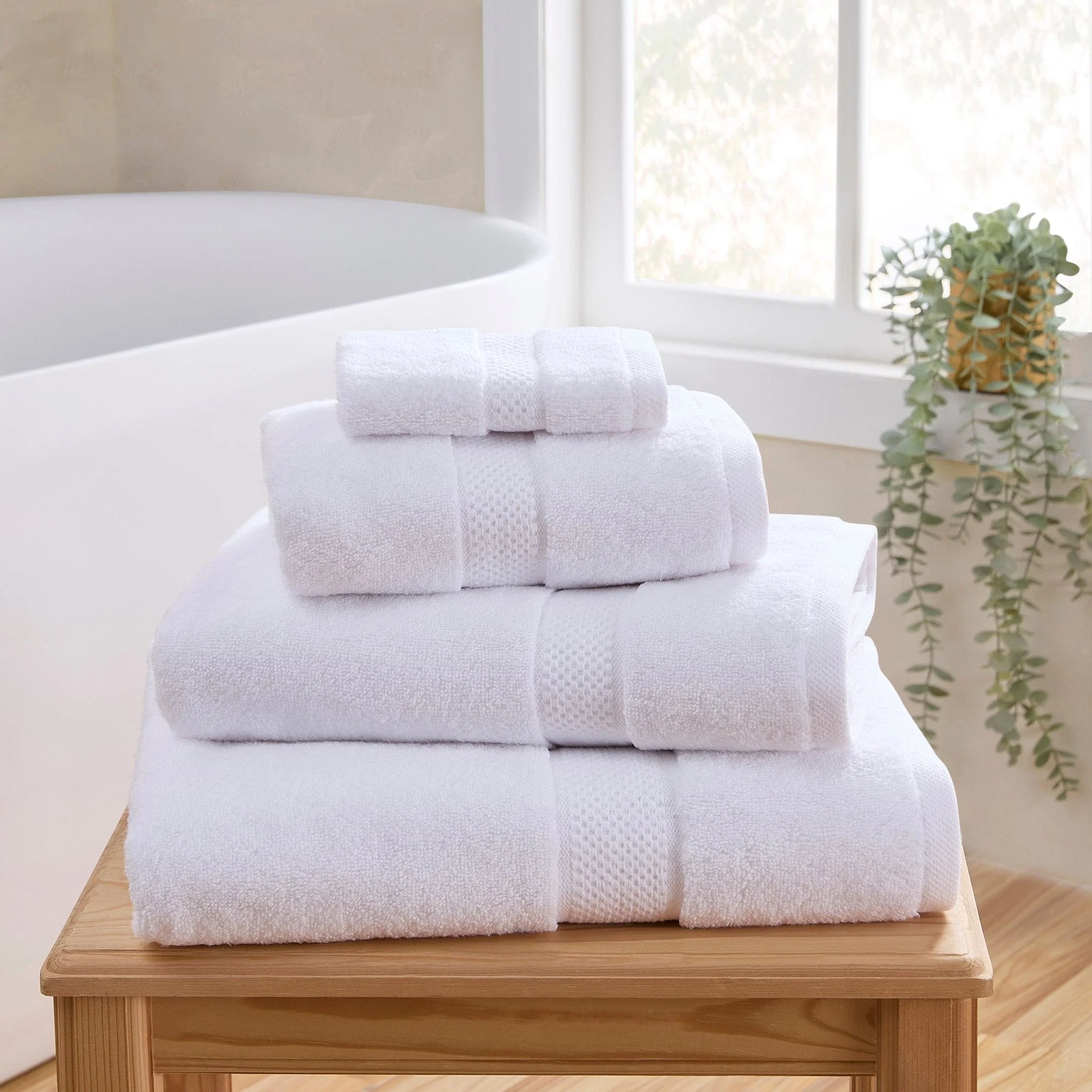 Rhodes Cotton Towel Collection - White