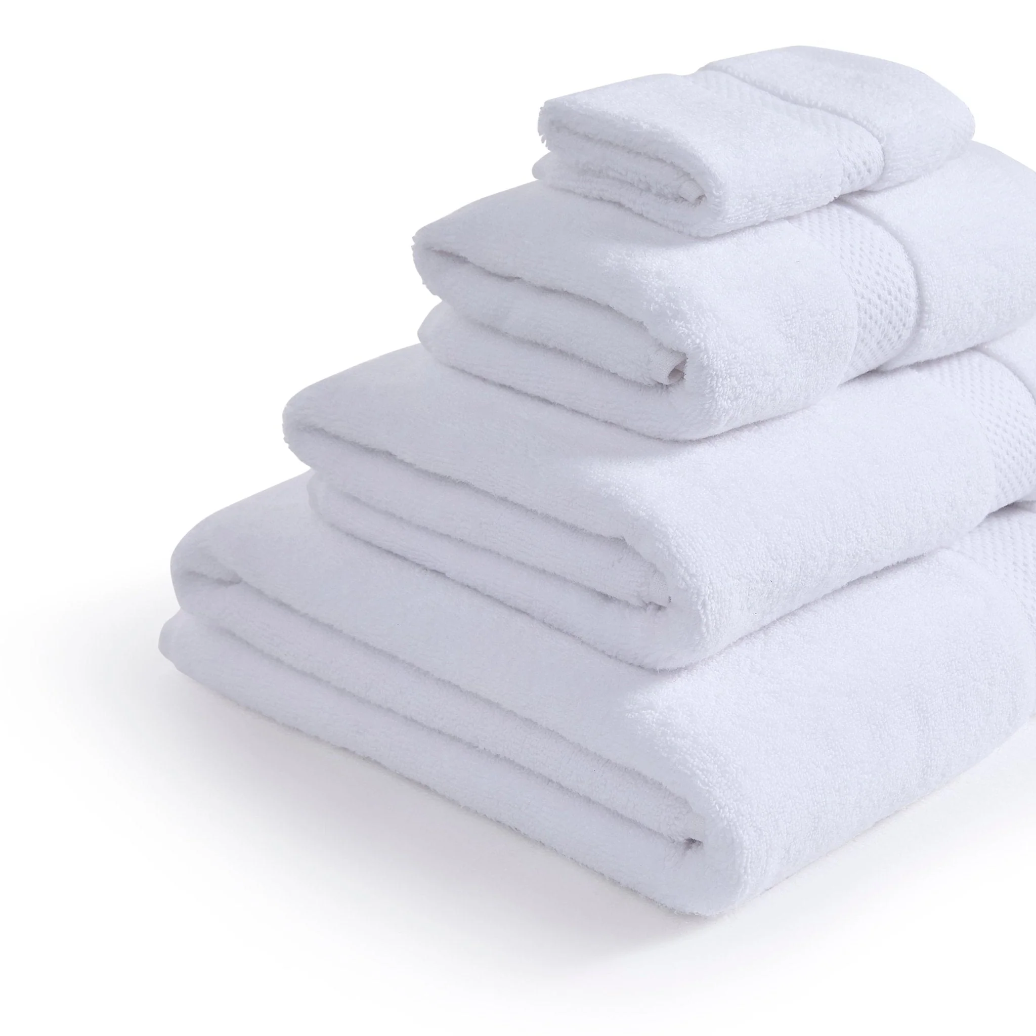 Rhodes Cotton Towel Collection - White - Image 4